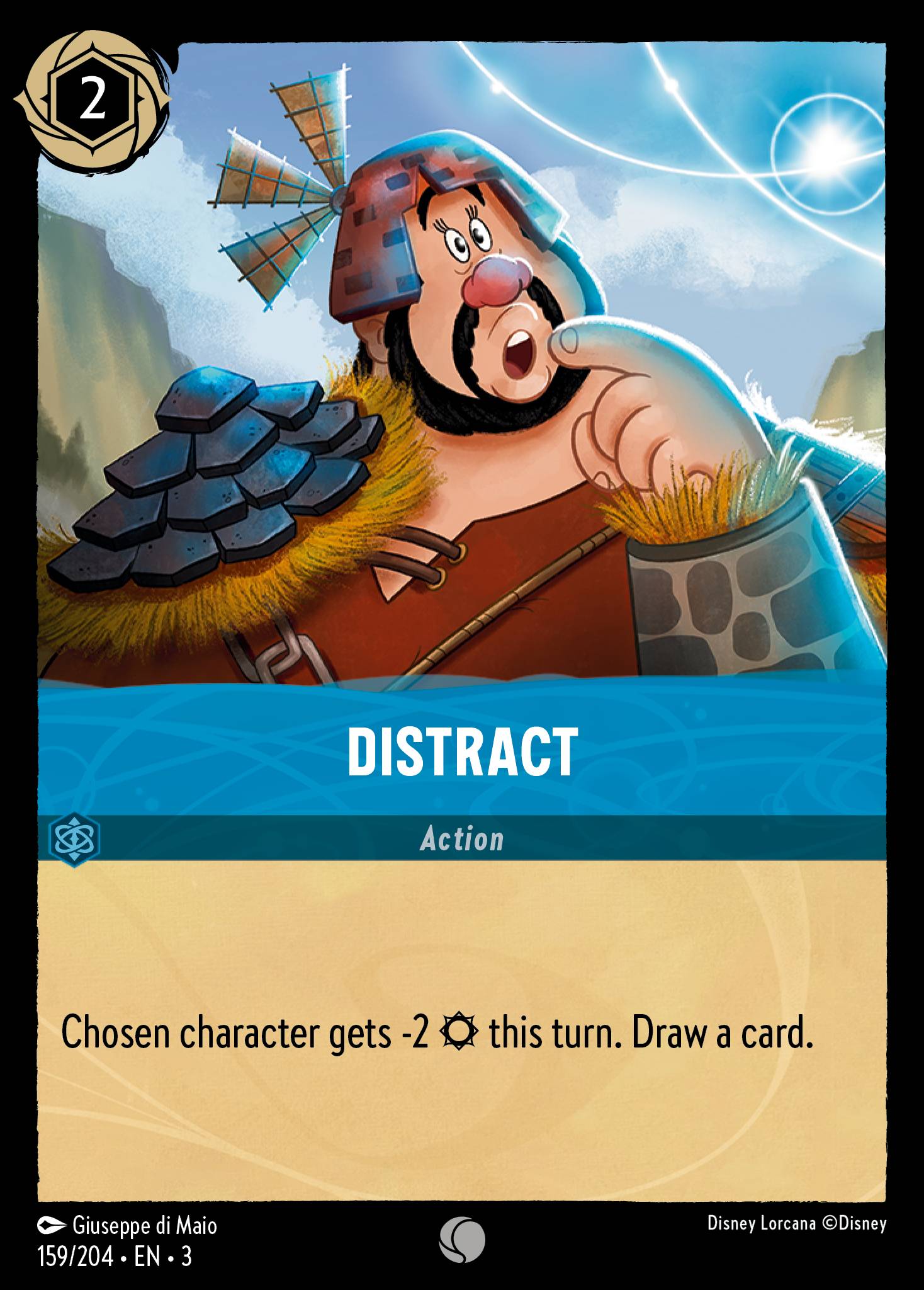 Disney Lorcana Into the Inklands card #159 - Distract (Cold Foil)