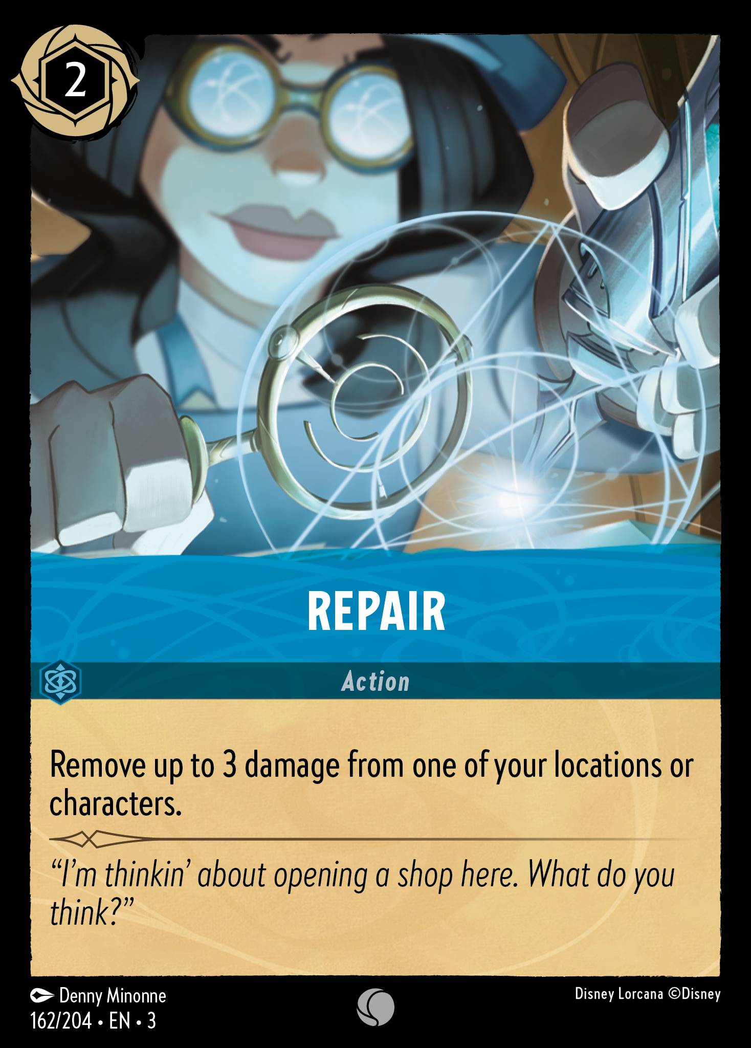 Disney Lorcana Into the Inklands card #162 - Repair (Cold Foil)