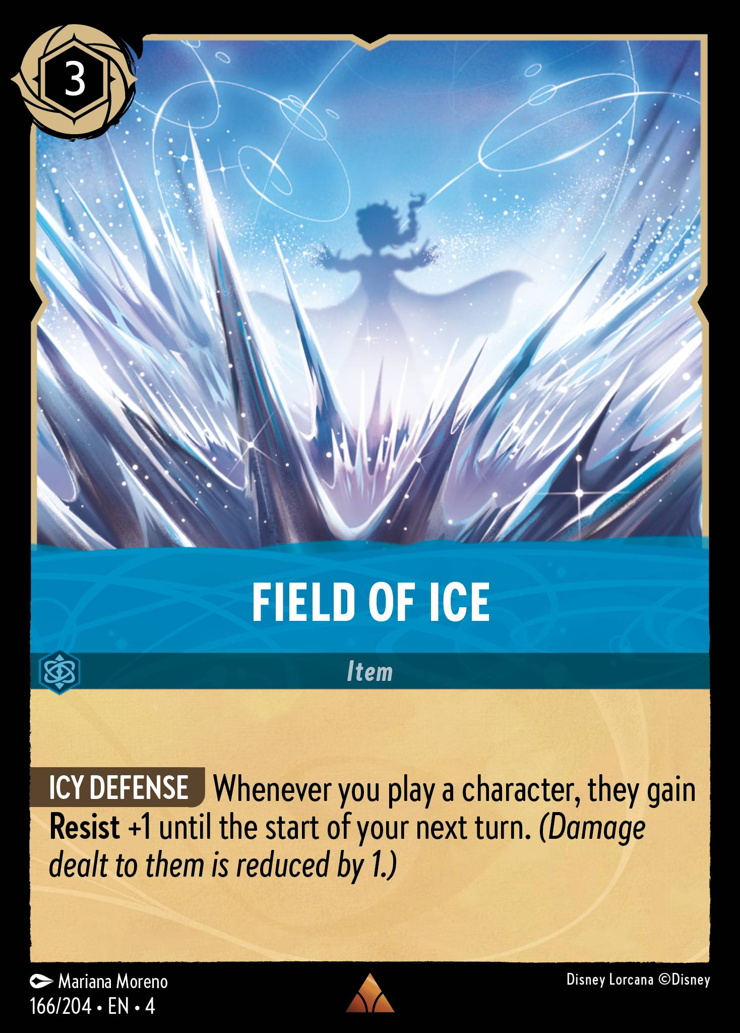 Disney Lorcana Ursula's Return card #166 - Field of Ice (Cold Foil)