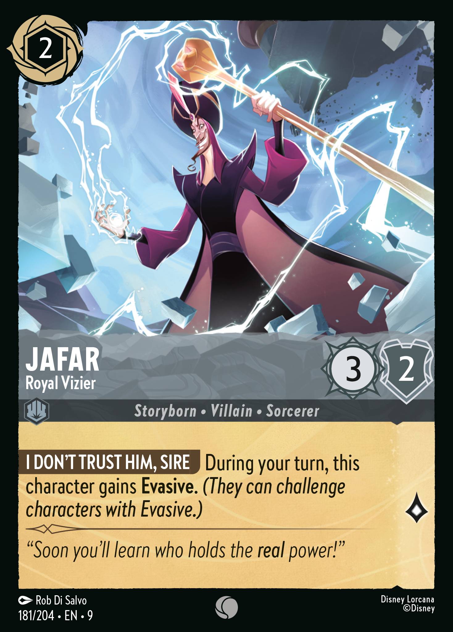 Disney Lorcana Fabled card #181 - Jafar - Royal Vizier (Non-Foil)