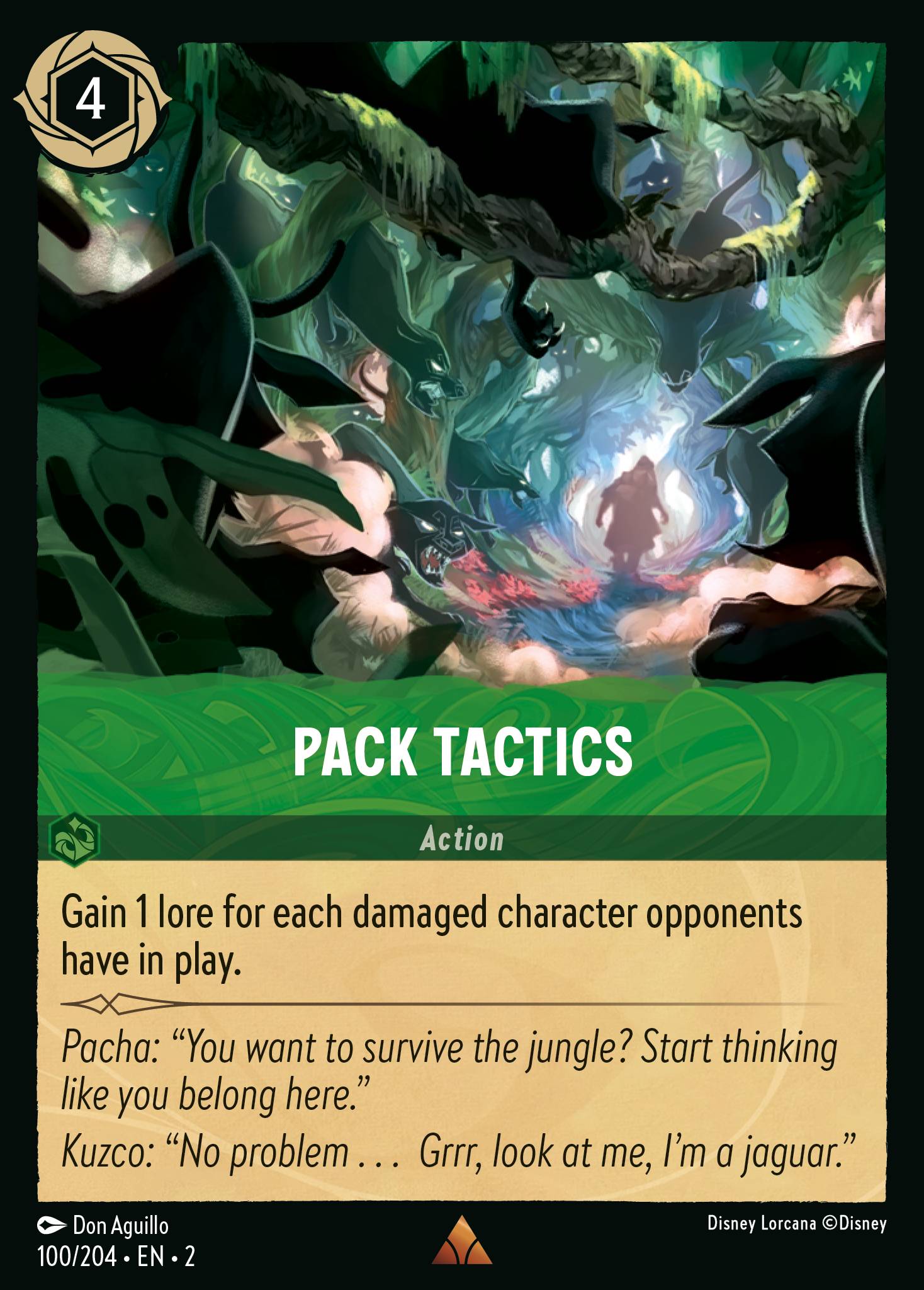 Disney Lorcana Rise of the Floodborn card #100 - Pack Tactics (Cold Foil)