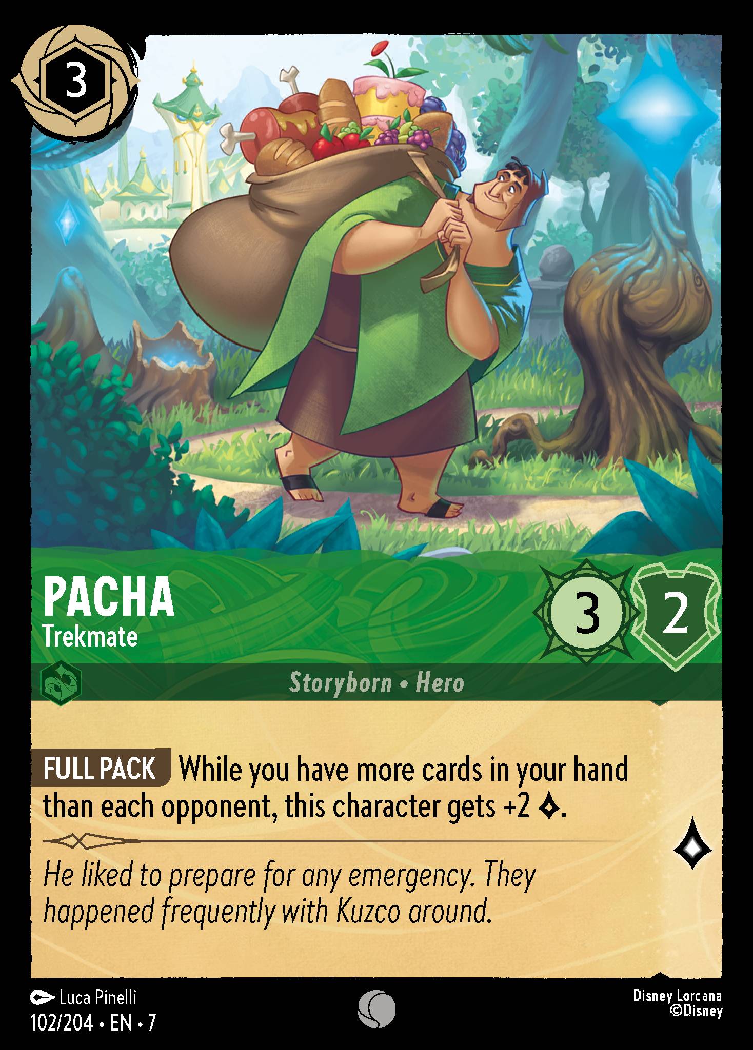 Disney Lorcana Archazia's Island card #102 - Pacha - Trekmate (Cold Foil)