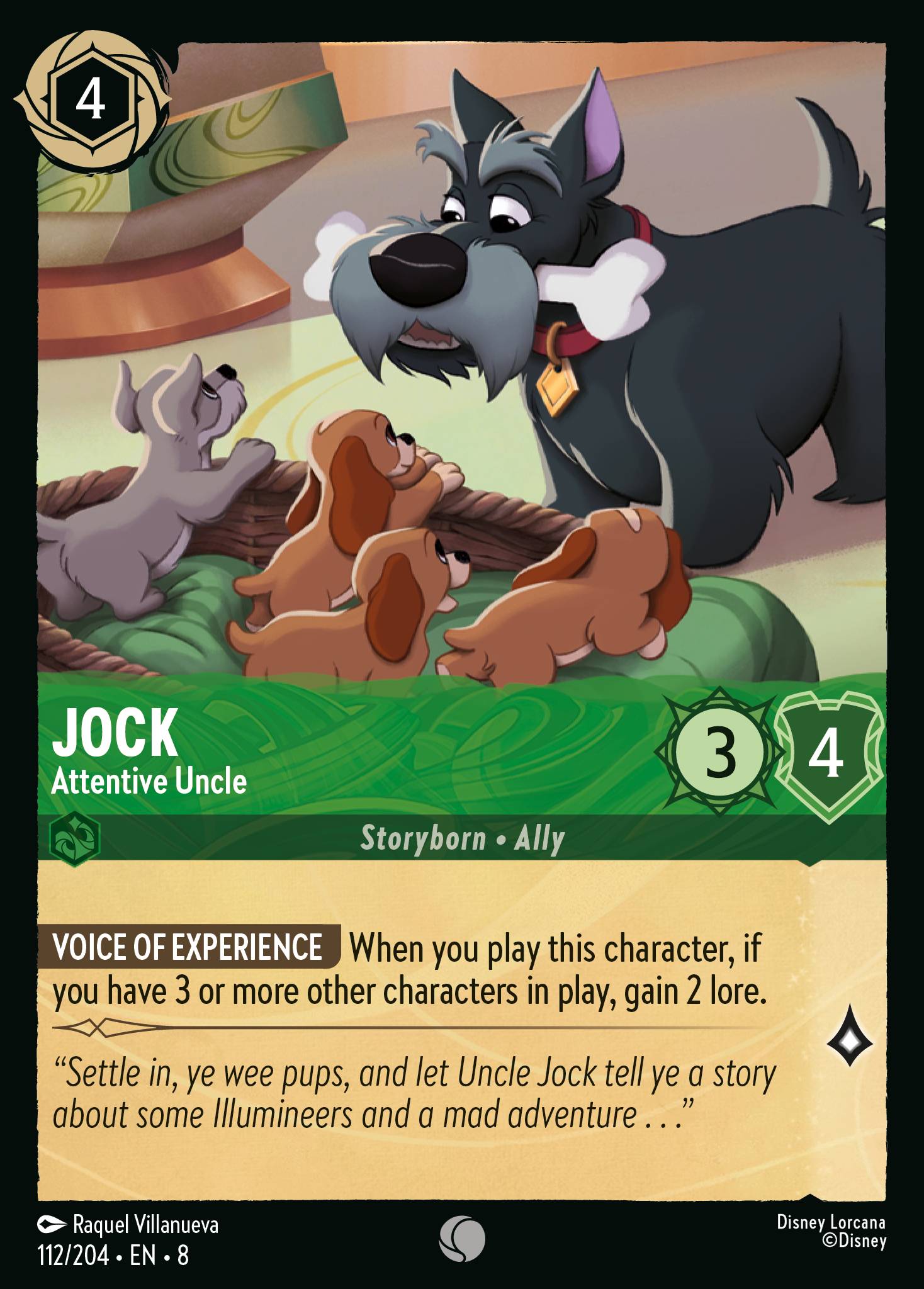 Disney Lorcana The Reign of Jafar card #112 - Jock - Attentive Uncle (Cold Foil)