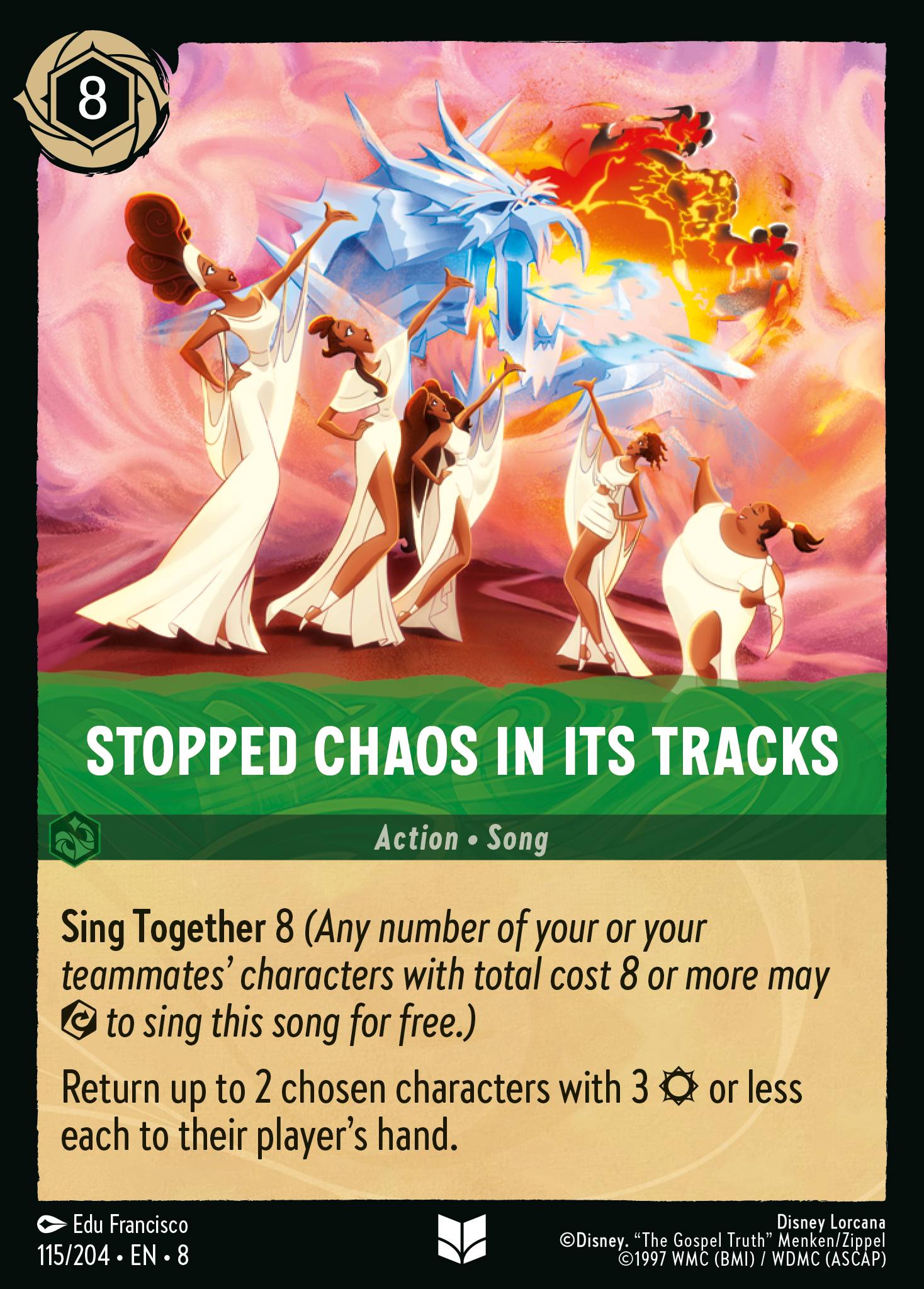 Disney Lorcana The Reign of Jafar card #115 - Stopped Chaos in Its Tracks (Cold Foil)