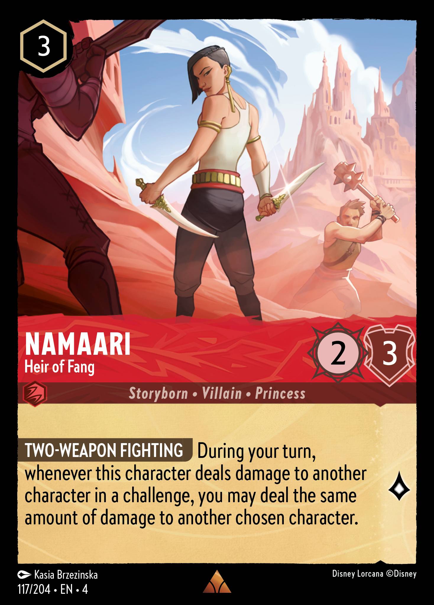 Disney Lorcana Ursula's Return card #117 - Namaari - Heir of Fang (Cold Foil)