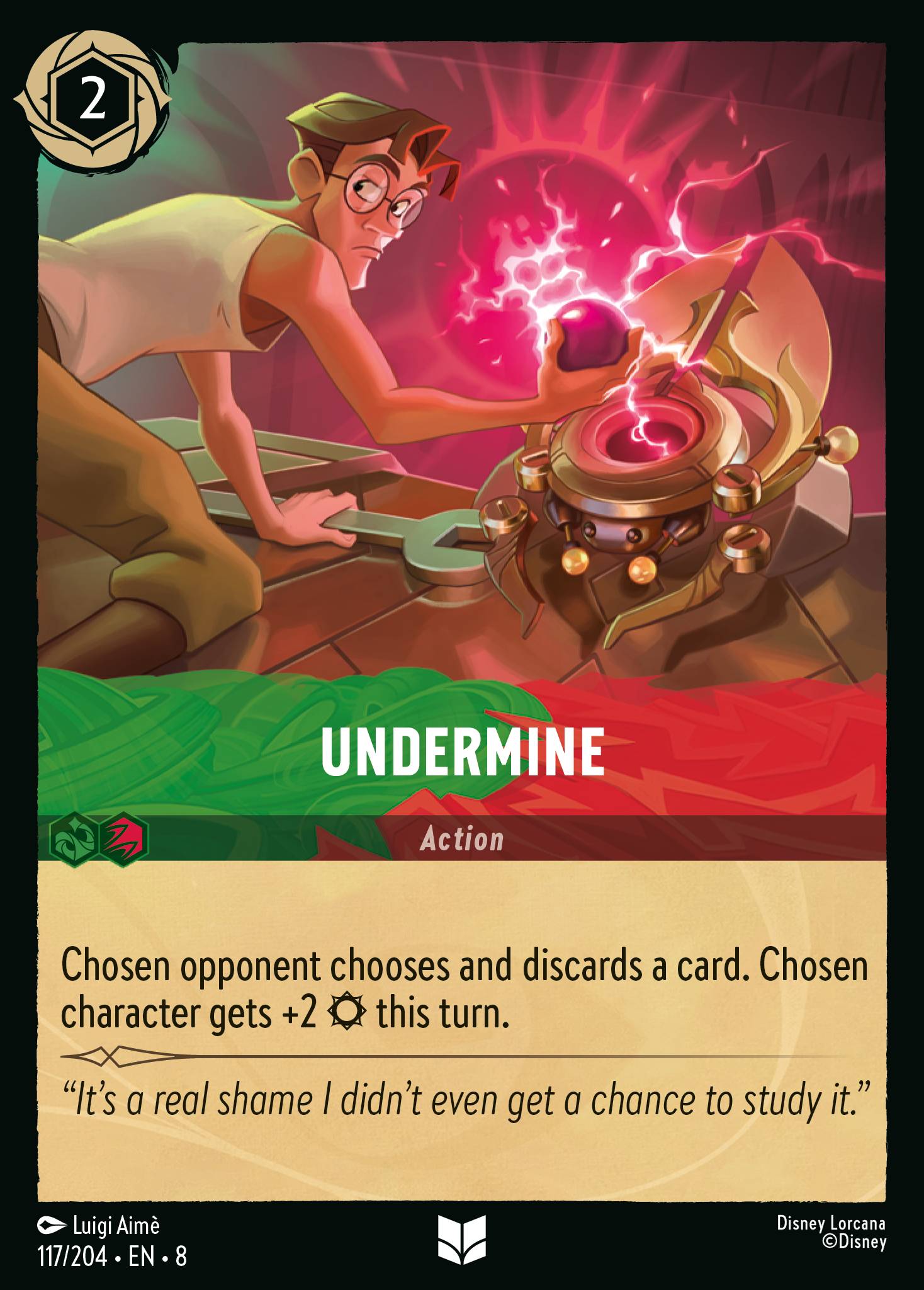 Disney Lorcana The Reign of Jafar card #117 - Undermine (Cold Foil)