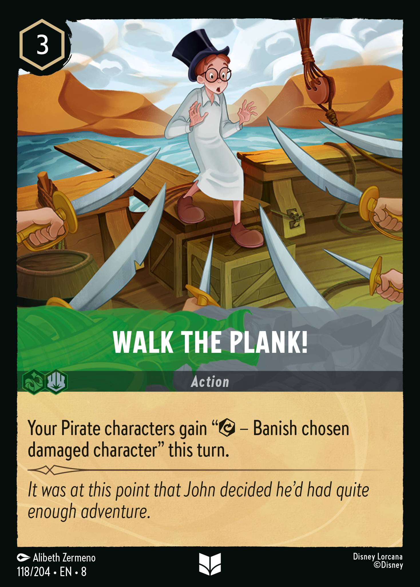 Disney Lorcana The Reign of Jafar card #118 - Walk the Plank! (Cold Foil)