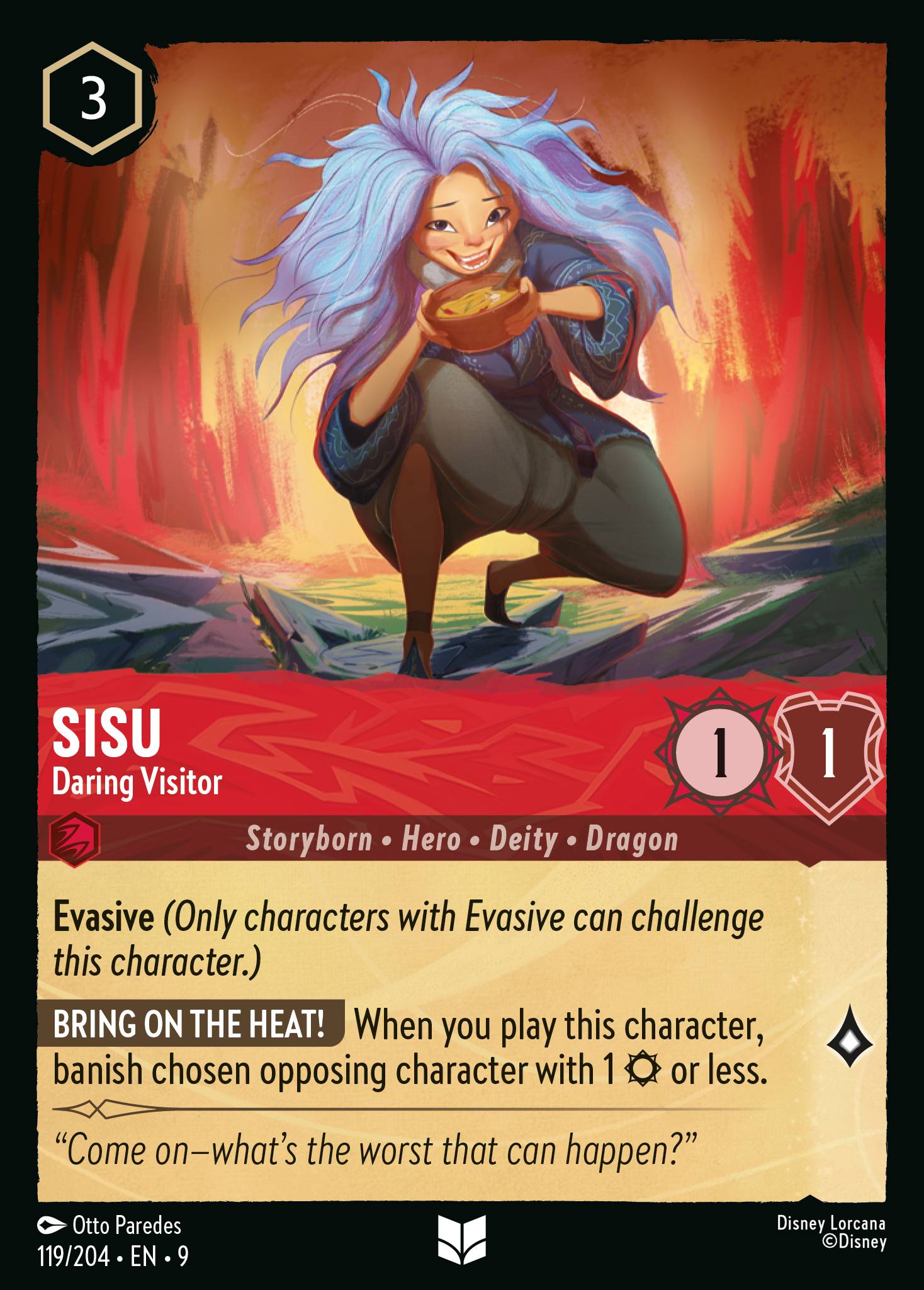 Disney Lorcana Fabled card #119 - Sisu - Daring Visitor (Non-Foil)