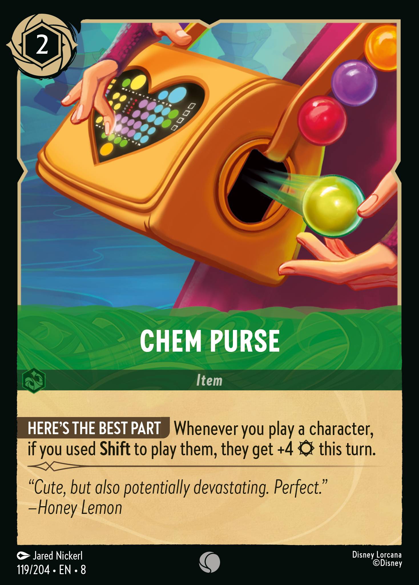 Disney Lorcana The Reign of Jafar card #119 - Chem Purse (Cold Foil)