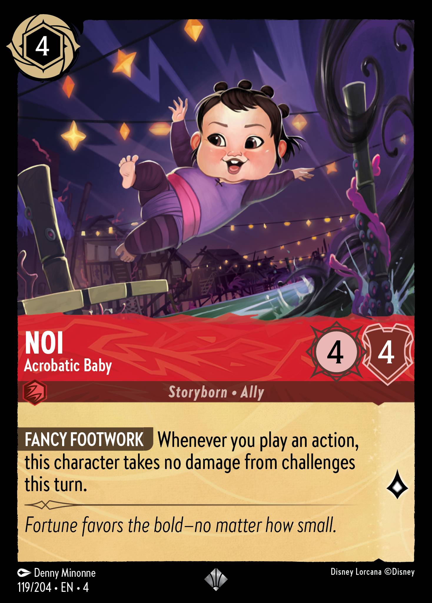 Disney Lorcana Ursula's Return card #119 - Noi - Acrobatic Baby (Cold Foil)
