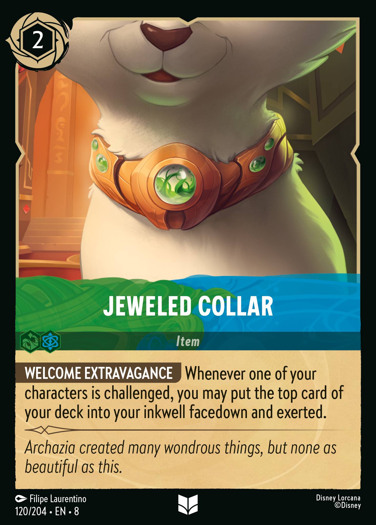 Disney Lorcana The Reign of Jafar card #120 - Jeweled Collar (Cold Foil)