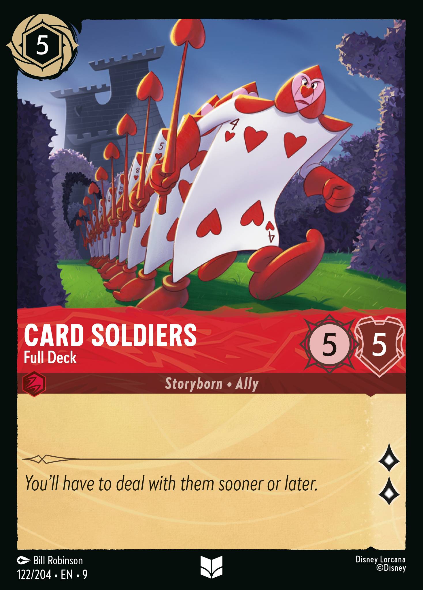 Disney Lorcana Fabled card #122 - Card Soldiers - Full Deck (Non-Foil)