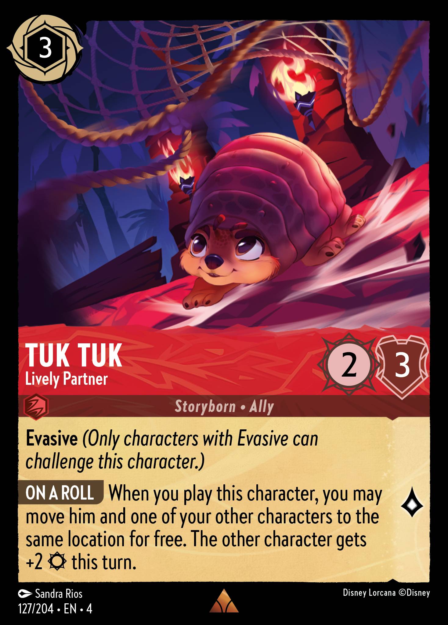 Disney Lorcana Ursula's Return card #127 - Tuk Tuk - Lively Partner (Cold Foil)