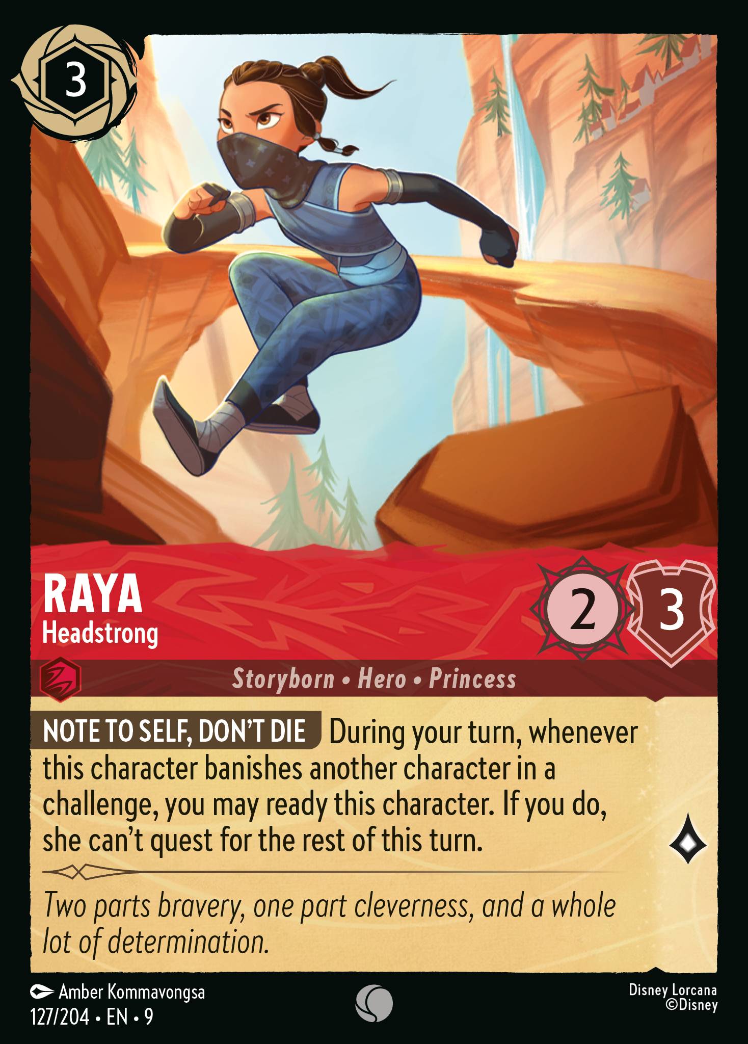 Disney Lorcana Fabled card #127 - Raya - Headstrong (Non-Foil)
