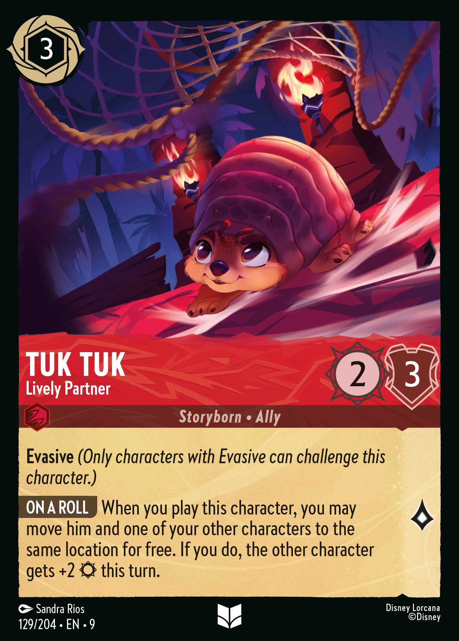 Disney Lorcana Fabled card #129 - Tuk Tuk - Lively Partner (Non-Foil)