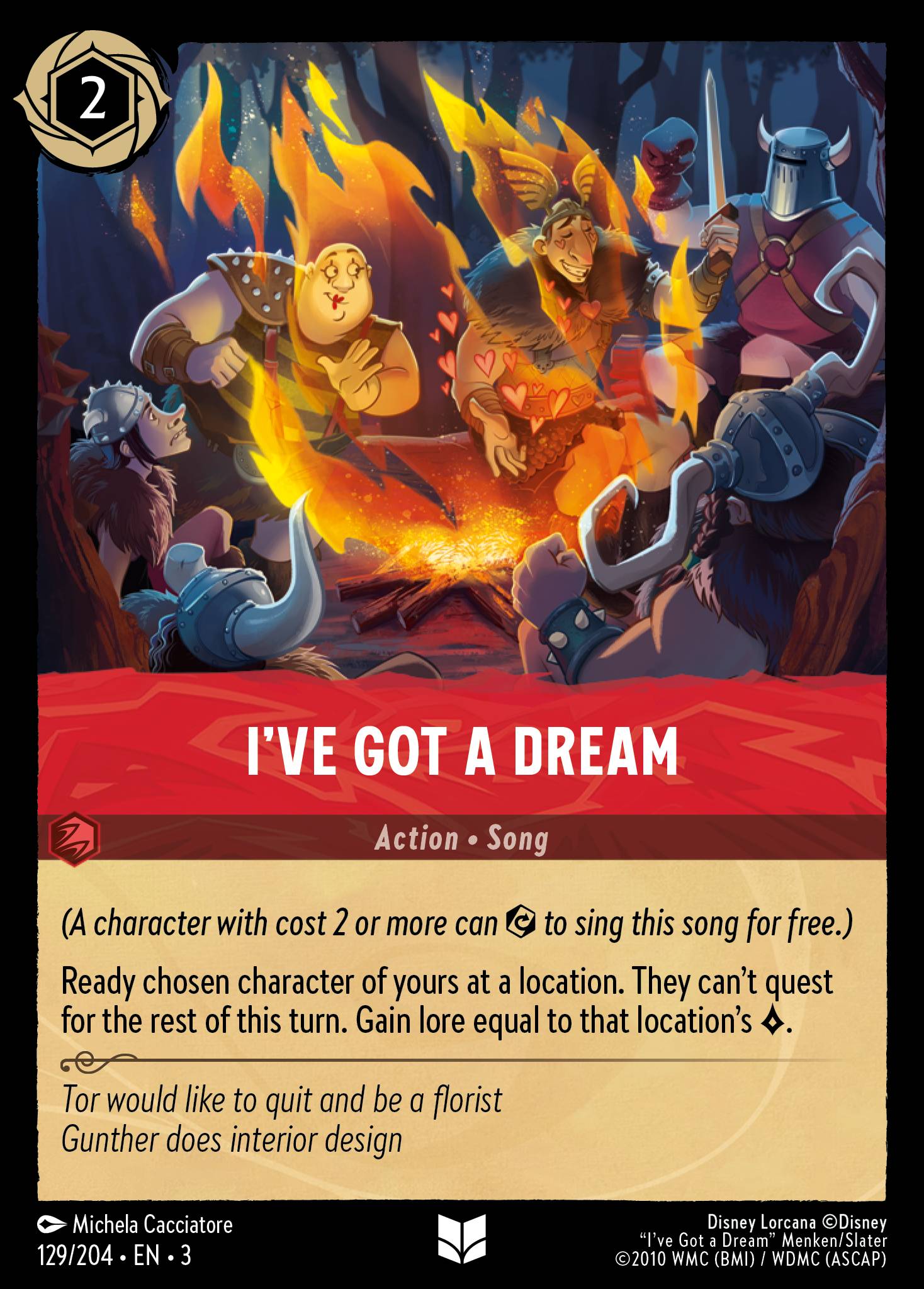 Disney Lorcana Into the Inklands card #129 - I've Got a Dream (Cold Foil)