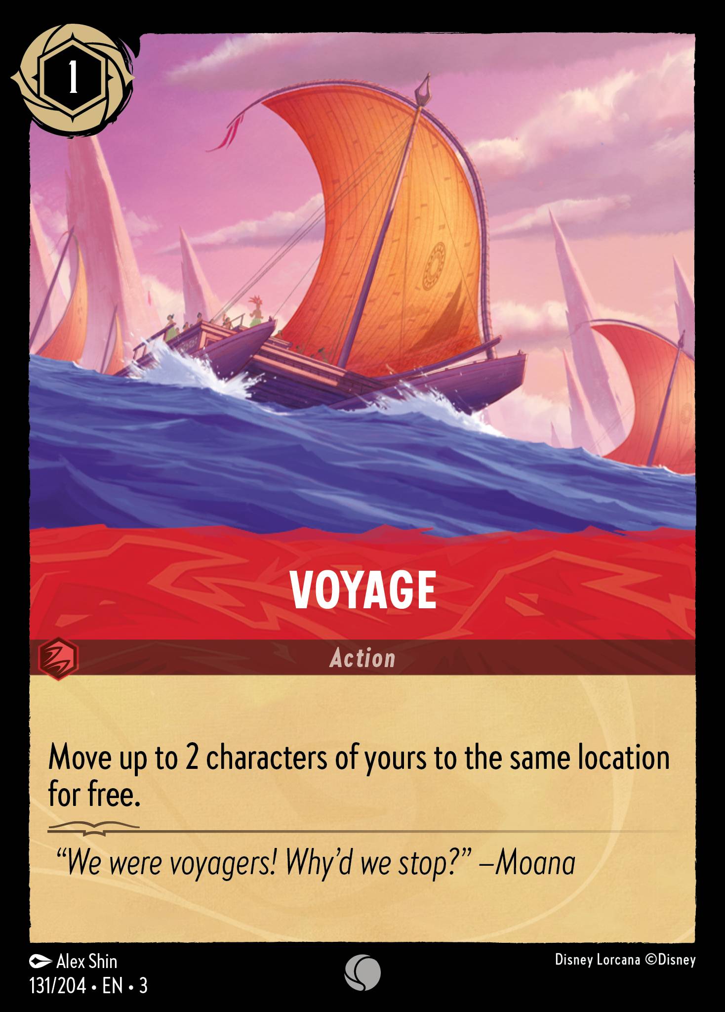 Disney Lorcana Into the Inklands card #131 - Voyage (Cold Foil)