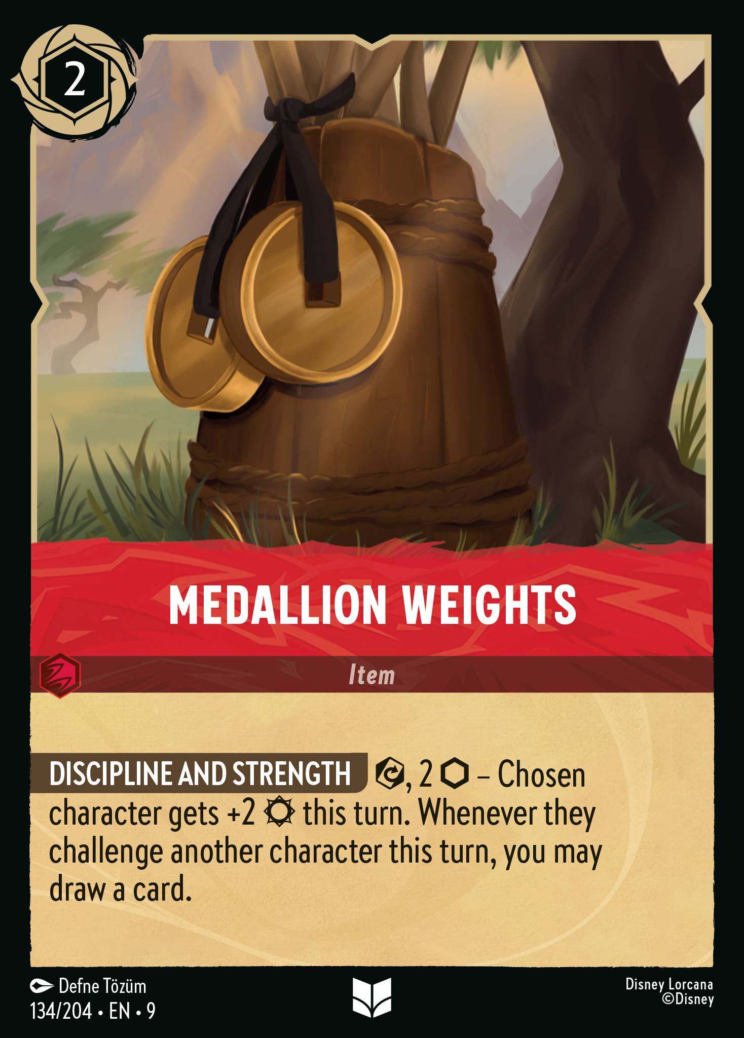 Disney Lorcana Fabled card #134 - Medallion Weights (Non-Foil)