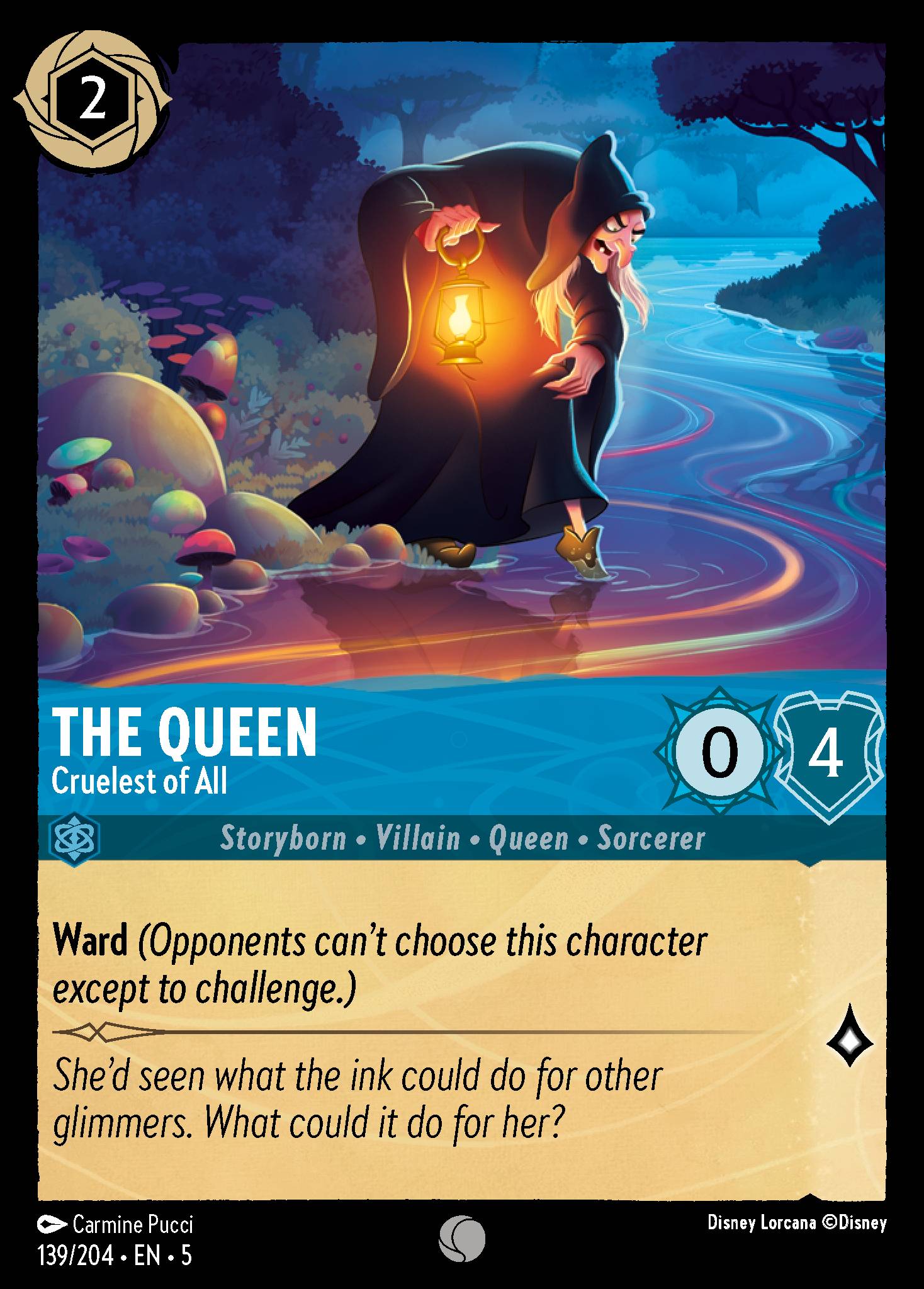 Disney Lorcana Shimmering Skies card #139 - The Queen - Cruelest of All (Cold Foil)