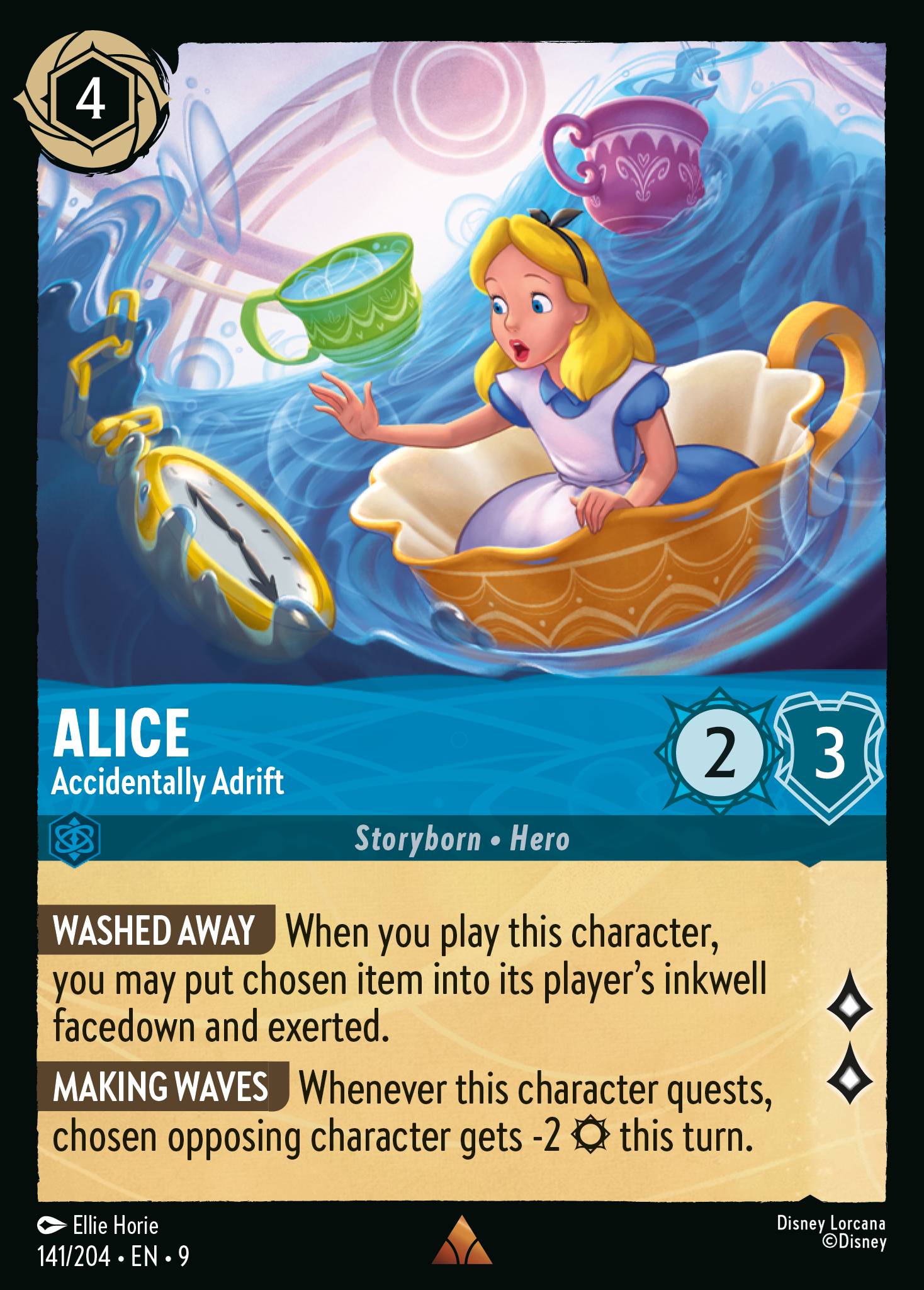 Disney Lorcana Fabled card #141 - Alice - Accidentally Adrift (Non-Foil)