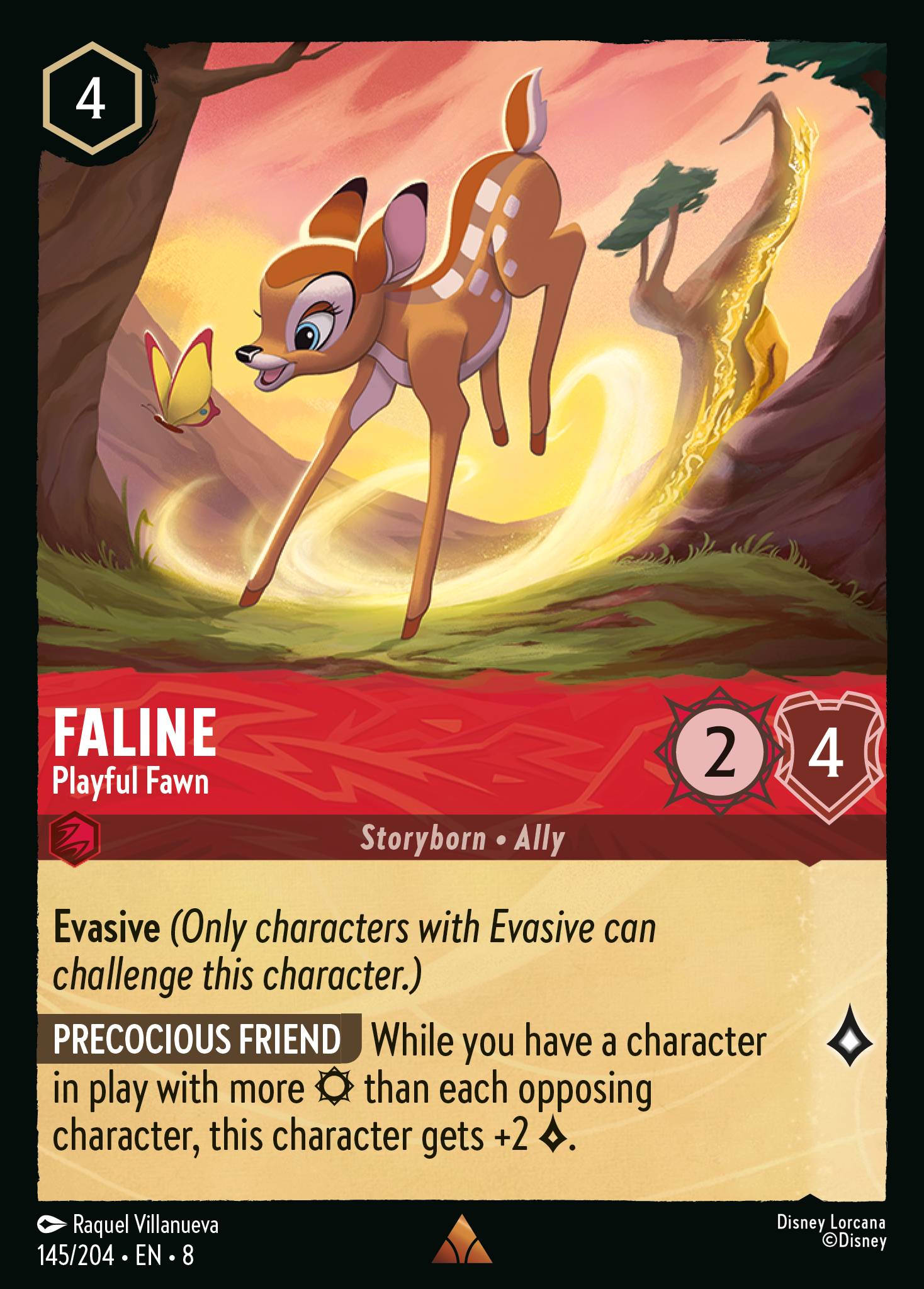 Disney Lorcana The Reign of Jafar card #145 - Faline - Playful Fawn (Cold Foil)
