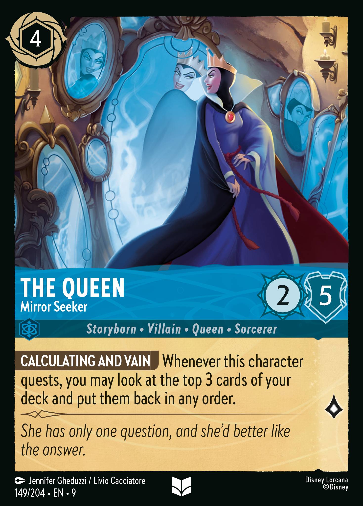 Disney Lorcana Fabled card #149 - The Queen - Mirror Seeker (Non-Foil)