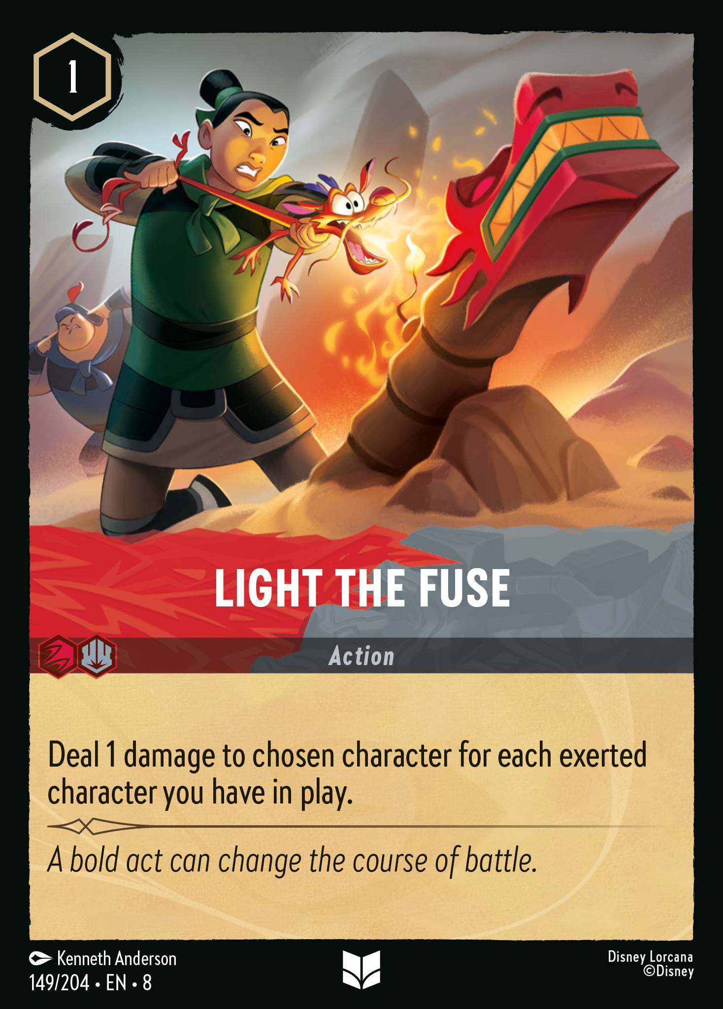 Disney Lorcana The Reign of Jafar card #149 - Light the Fuse (Cold Foil)