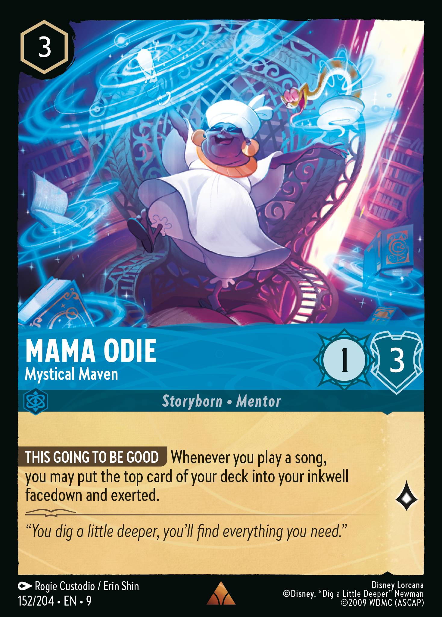 Disney Lorcana Fabled card #152 - Mama Odie - Mystical Maven (Non-Foil)