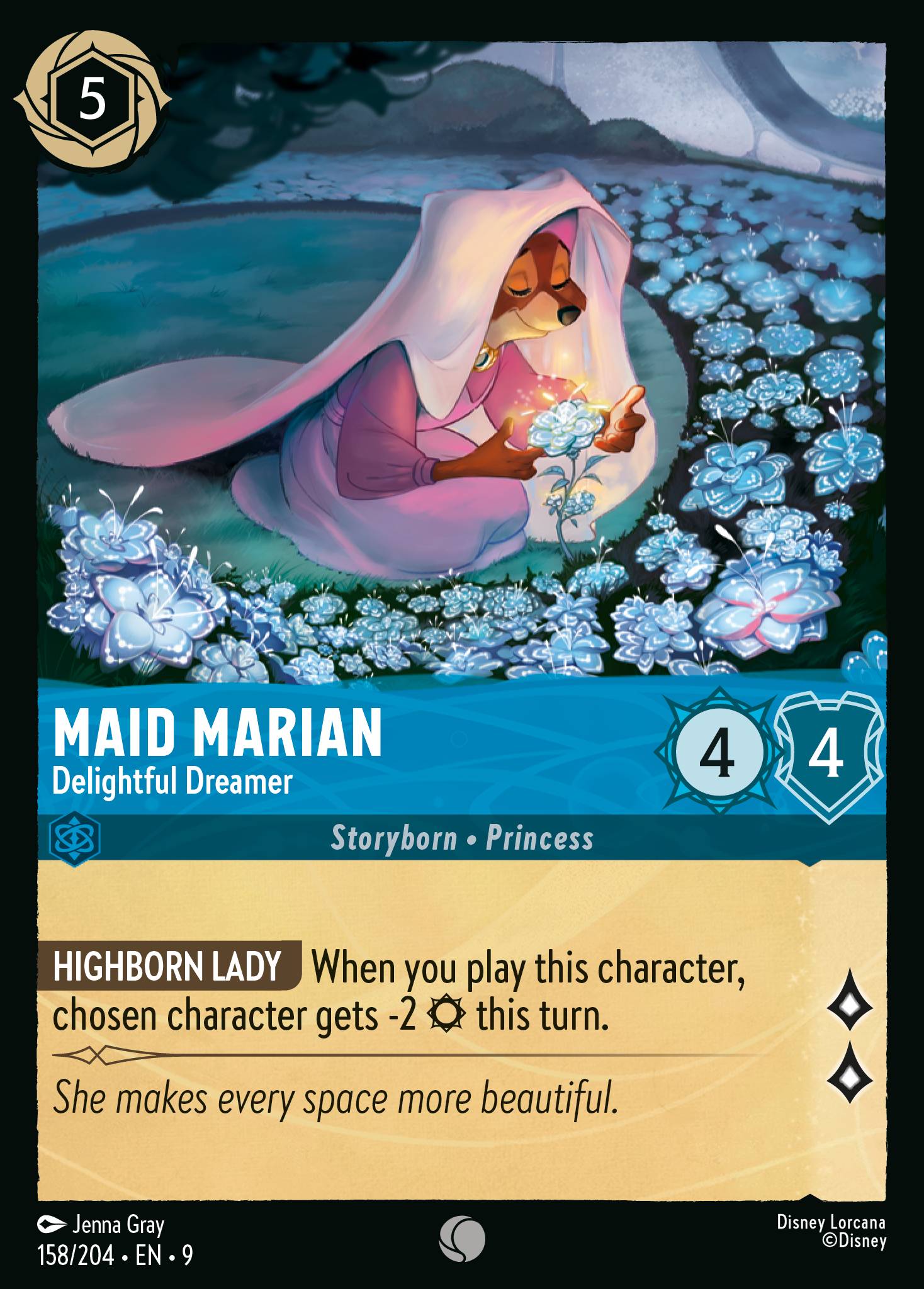 Disney Lorcana Fabled card #158 - Maid Marian - Delightful Dreamer (Non-Foil)