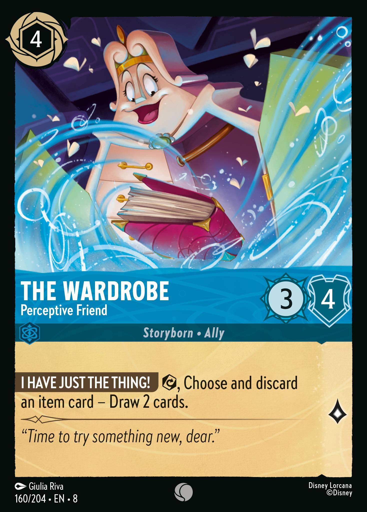 Disney Lorcana The Reign of Jafar card #160 - The Wardrobe - Perceptive Friend (Cold Foil)