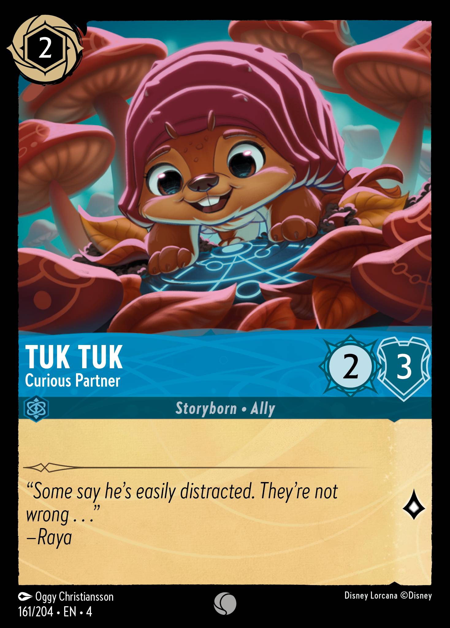 Disney Lorcana Ursula's Return card #161 - Tuk Tuk - Curious Partner (Cold Foil)