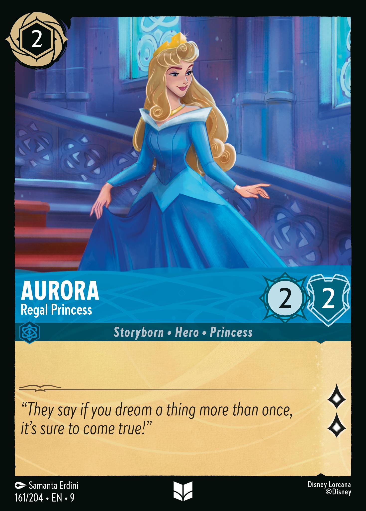Disney Lorcana Fabled card #161 - Aurora - Regal Princess (Non-Foil)