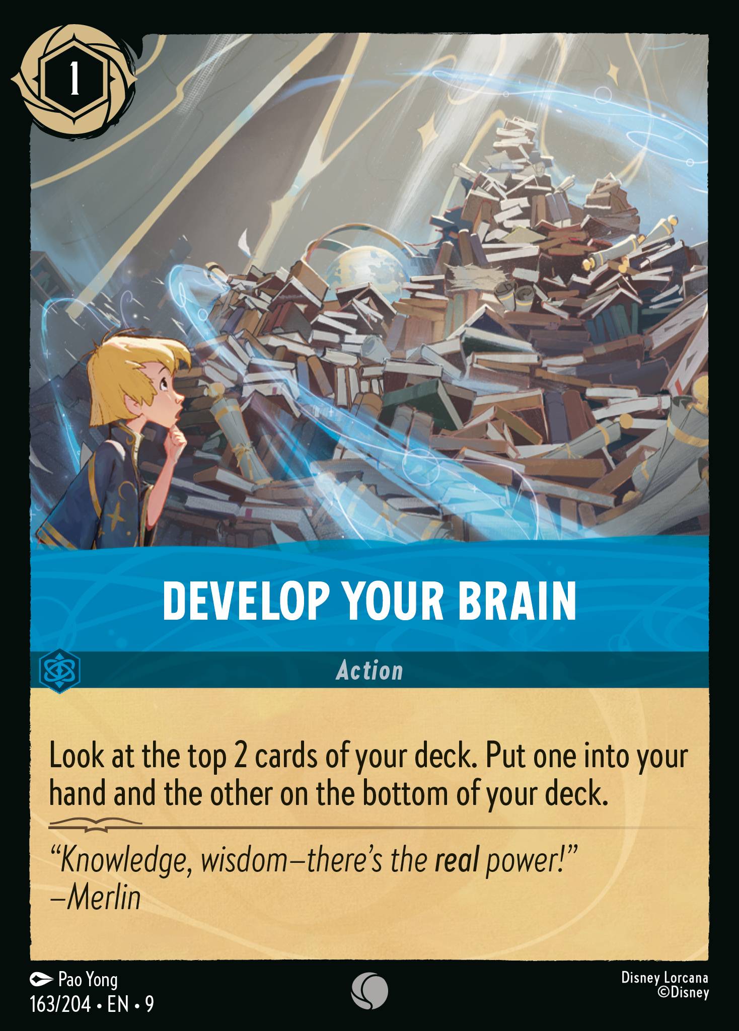 Disney Lorcana Fabled card #163 - Develop Your Brain (Non-Foil)