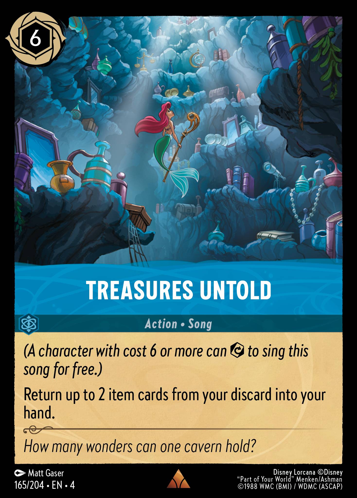 Disney Lorcana Ursula's Return card #165 - Treasures Untold (Cold Foil)