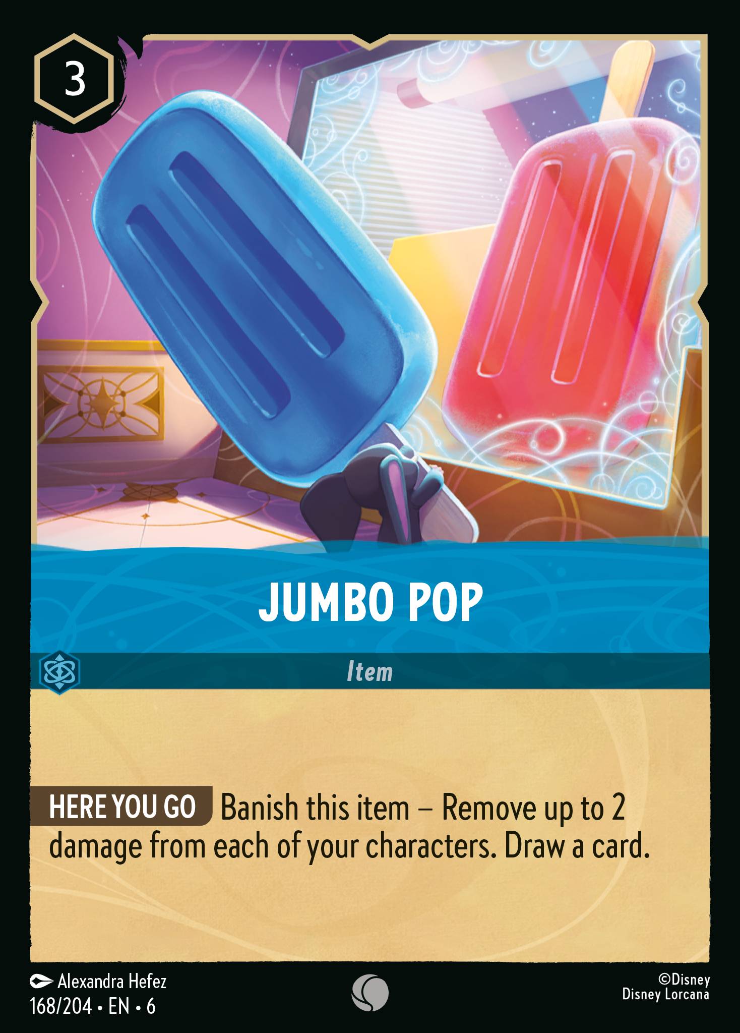 Disney Lorcana Azurite Sea card #168 - Jumbo Pop (Cold Foil)
