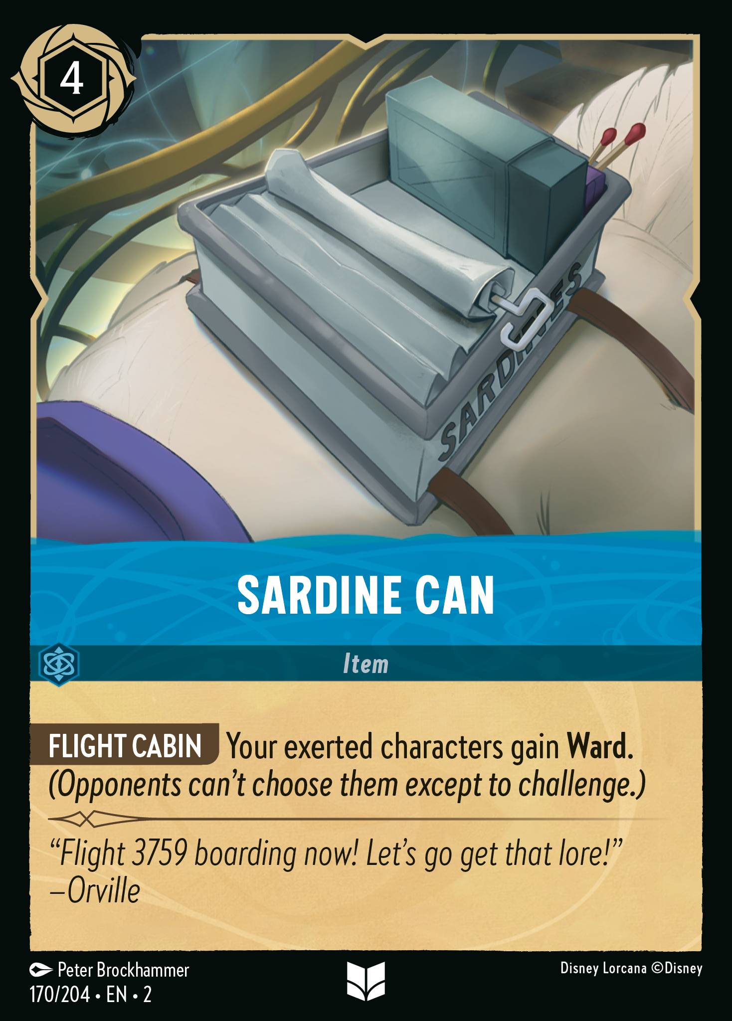 Disney Lorcana Rise of the Floodborn card #170 - Sardine Can (Cold Foil)