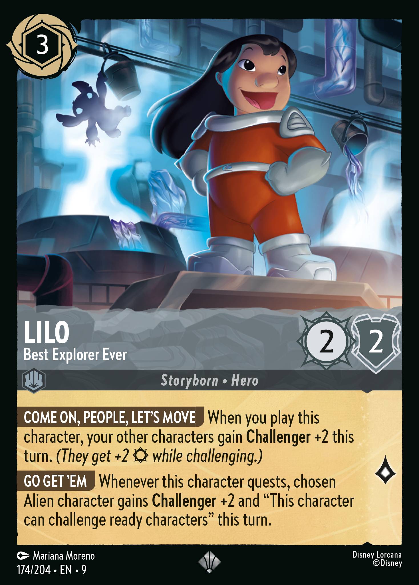 Disney Lorcana Fabled card #174 - Lilo - Best Explorer Ever (Non-Foil)