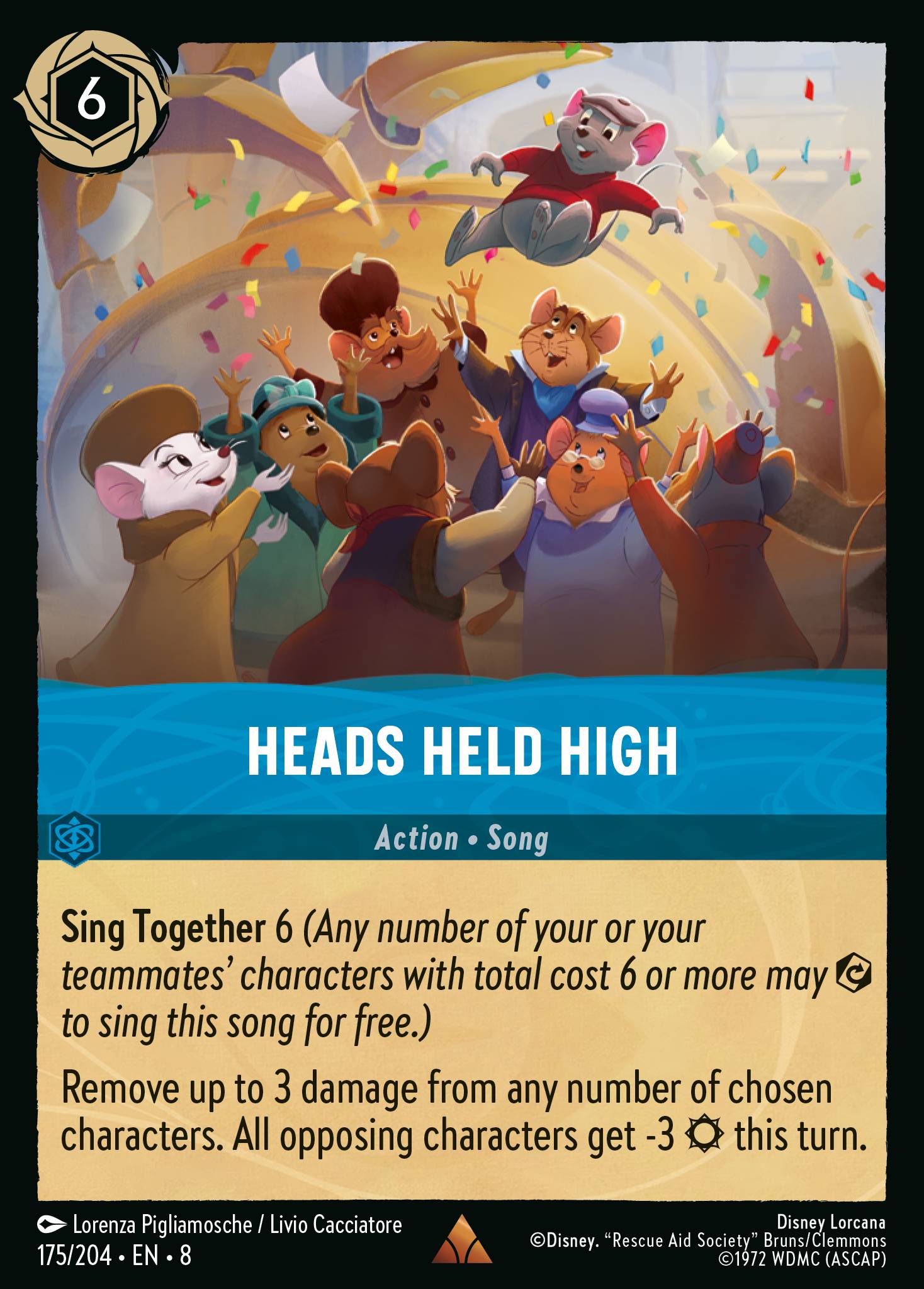 Disney Lorcana The Reign of Jafar card #175 - Heads Held High (Cold Foil)