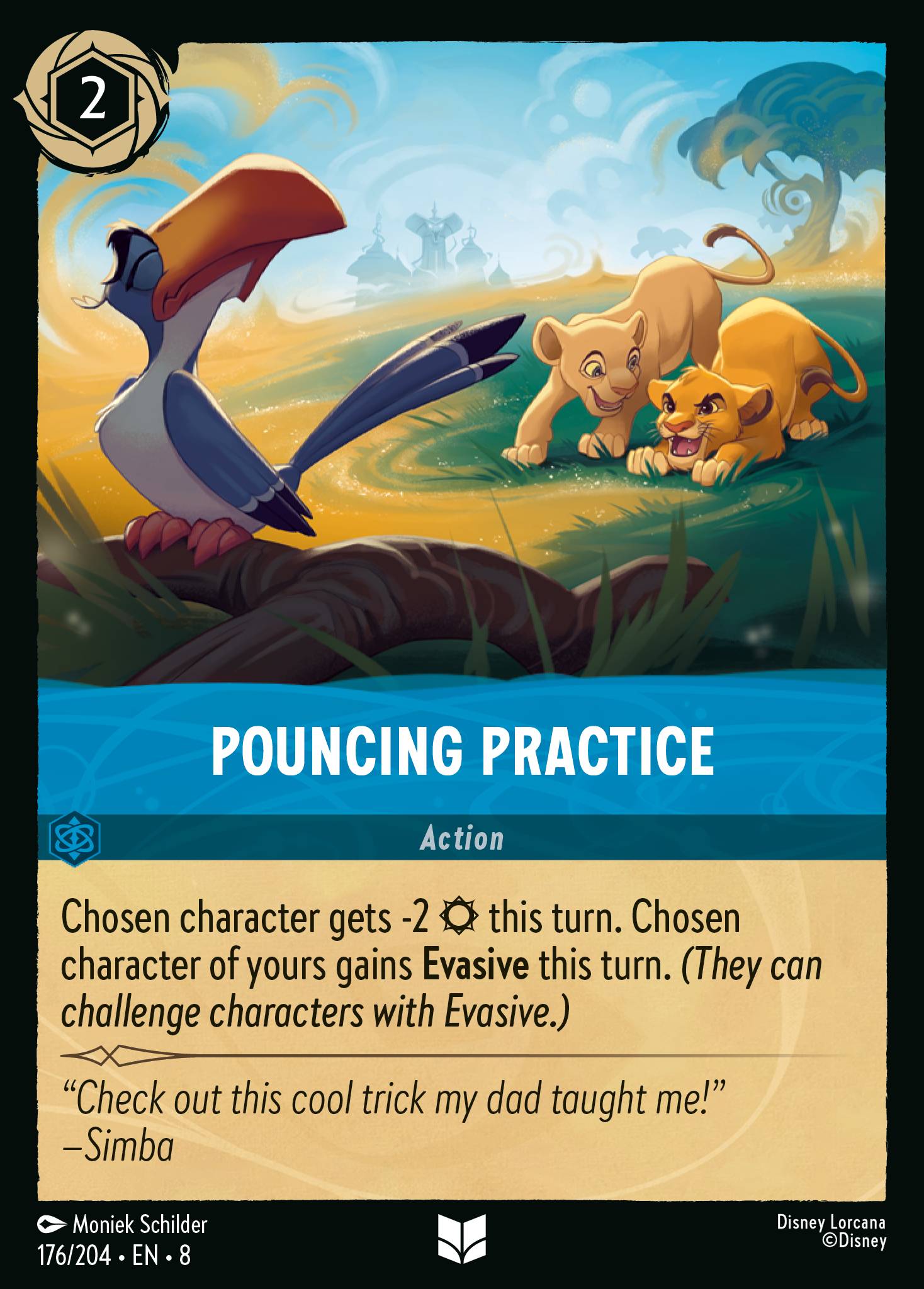 Disney Lorcana The Reign of Jafar card #176 - Pouncing Practice (Cold Foil)