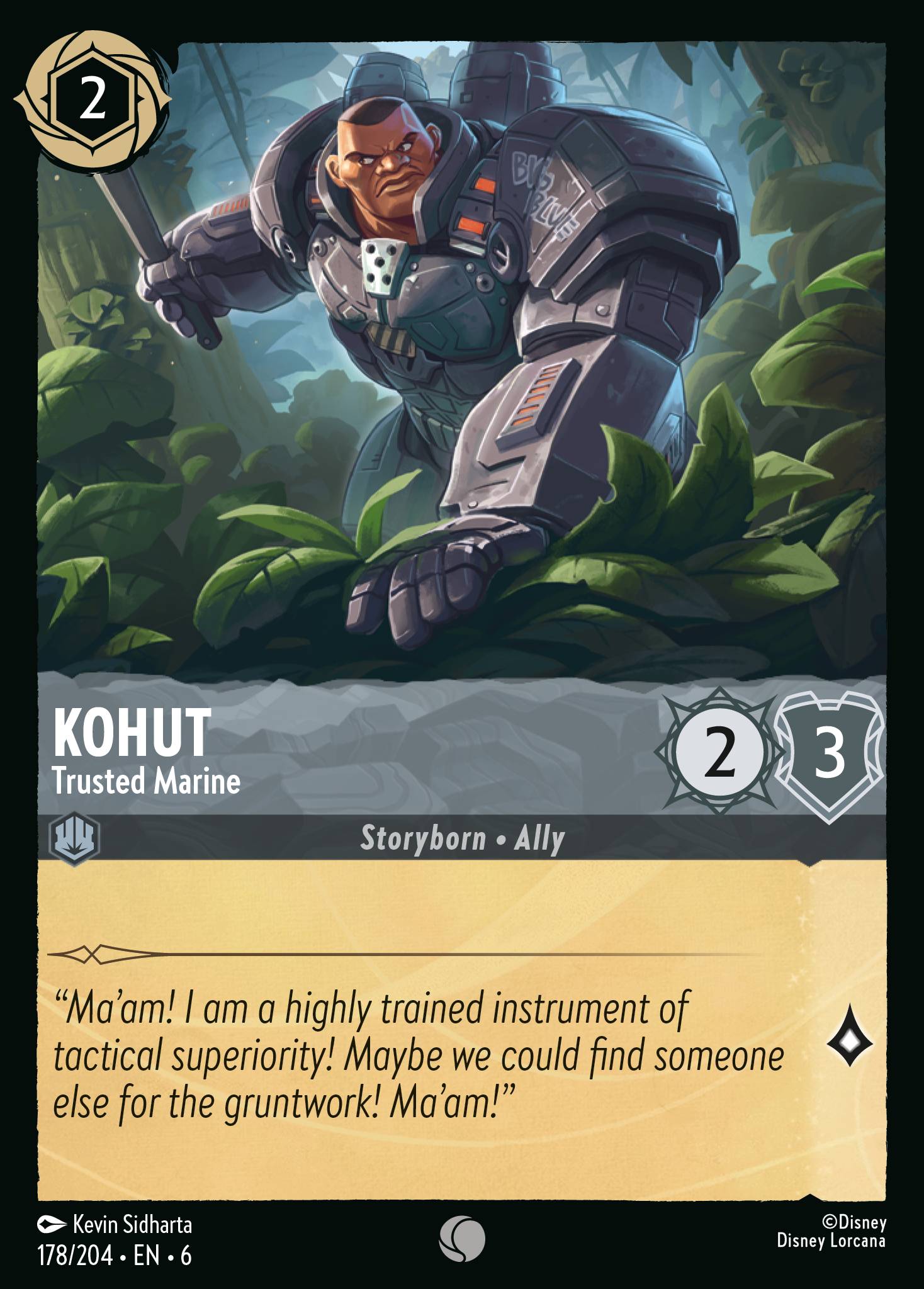 Disney Lorcana Azurite Sea card #178 - Kohut - Trusted Marine (Cold Foil)