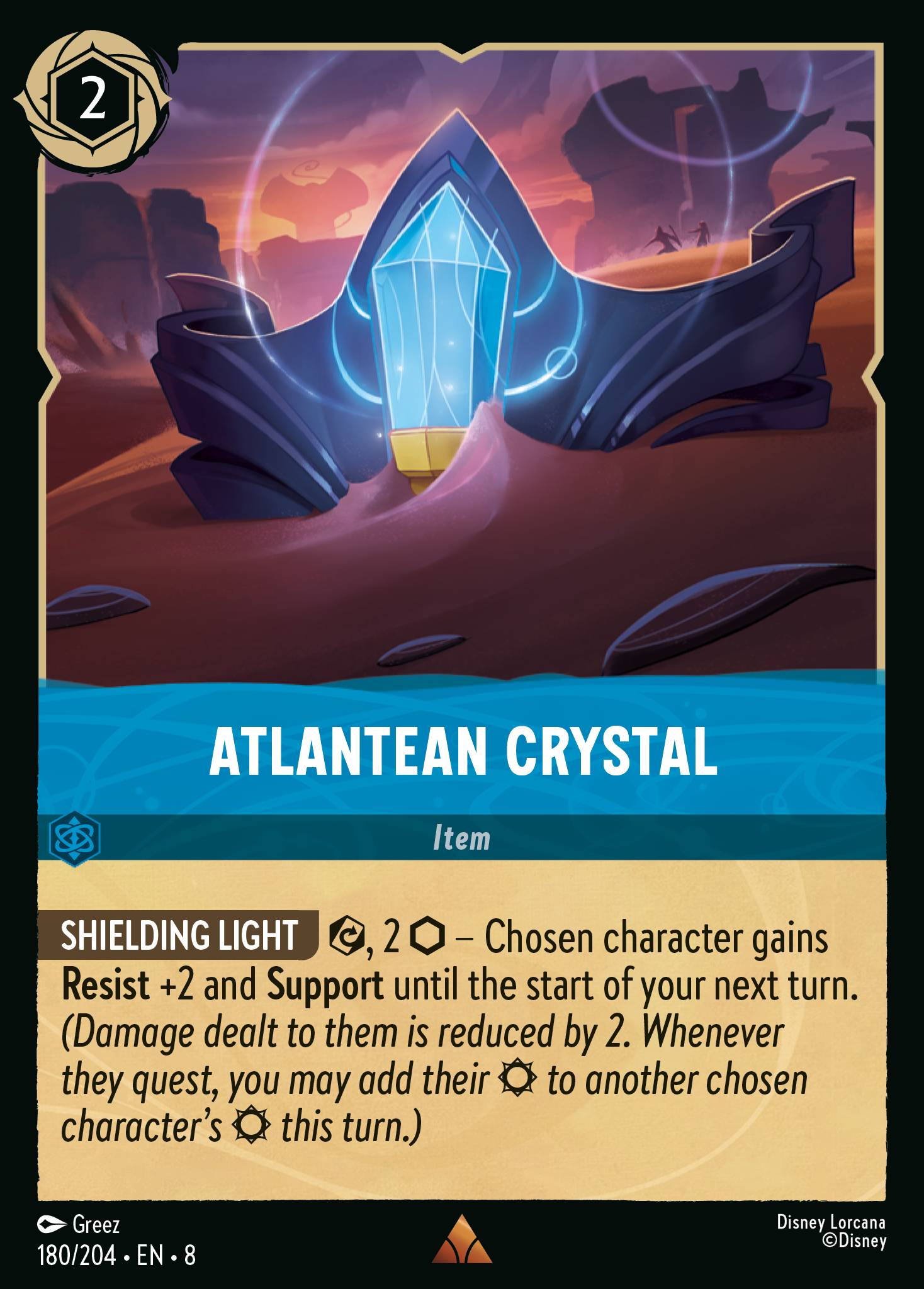 Disney Lorcana The Reign of Jafar card #180 - Atlantean Crystal (Cold Foil)