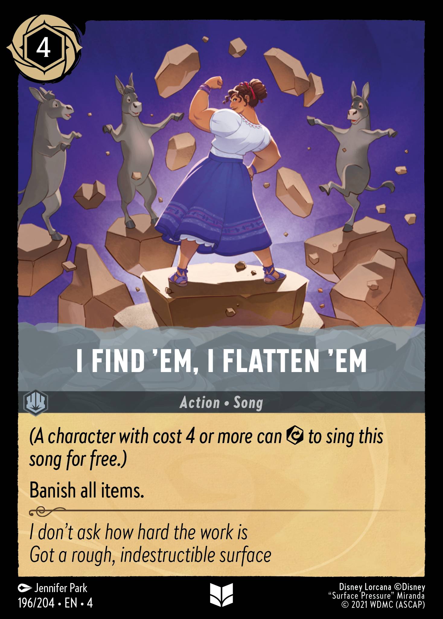 Disney Lorcana Ursula's Return card #196 - I Find 'Em, I Flatten 'Em (Cold Foil)