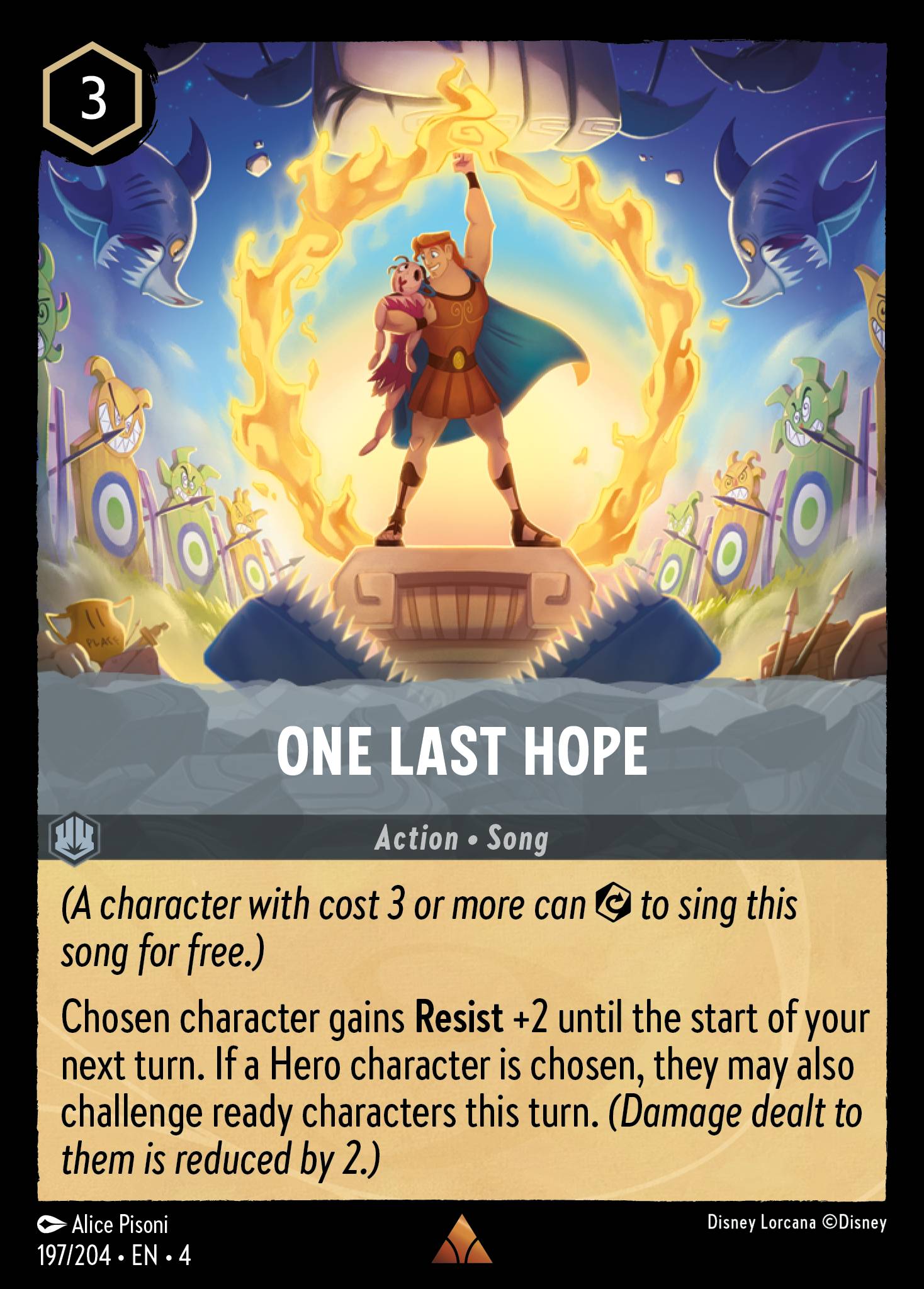 Disney Lorcana Ursula's Return card #197 - One Last Hope (Cold Foil)