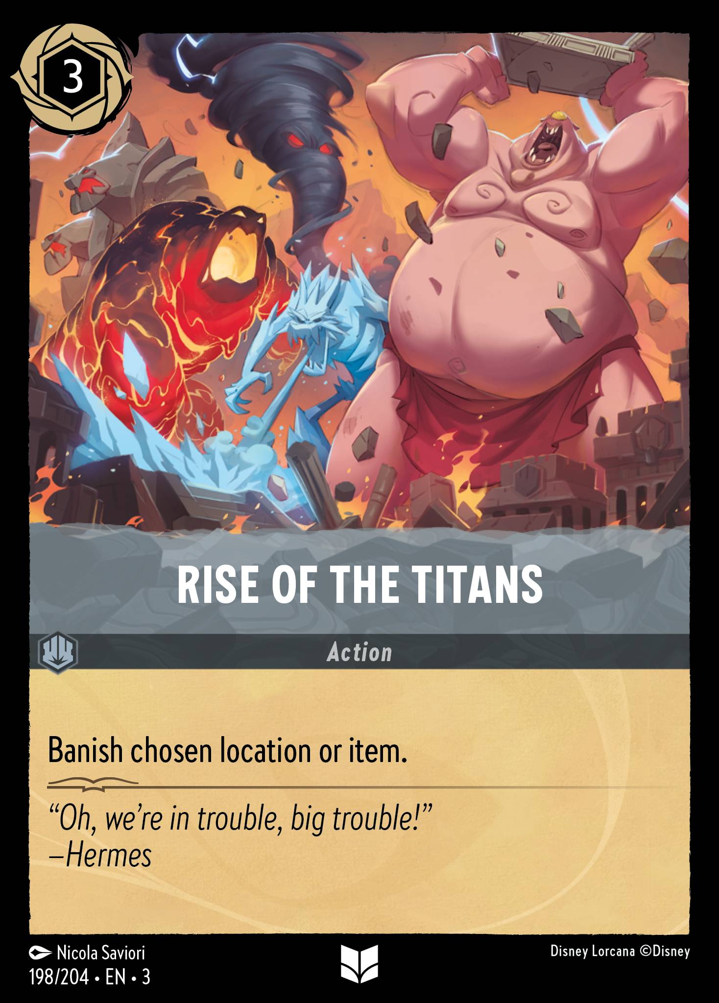 Disney Lorcana Into the Inklands card #198 - Rise of the Titans (Cold Foil)