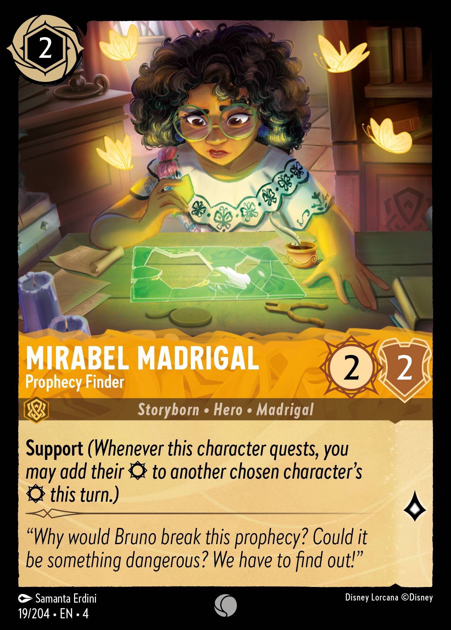 Disney Lorcana Ursula's Return card #19 - Mirabel Madrigal - Prophecy Finder (Cold Foil)