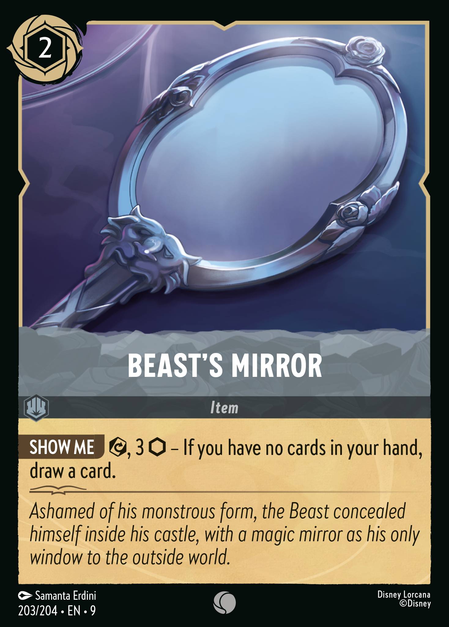 Disney Lorcana Fabled card #203 - Beast's Mirror (Non-Foil)