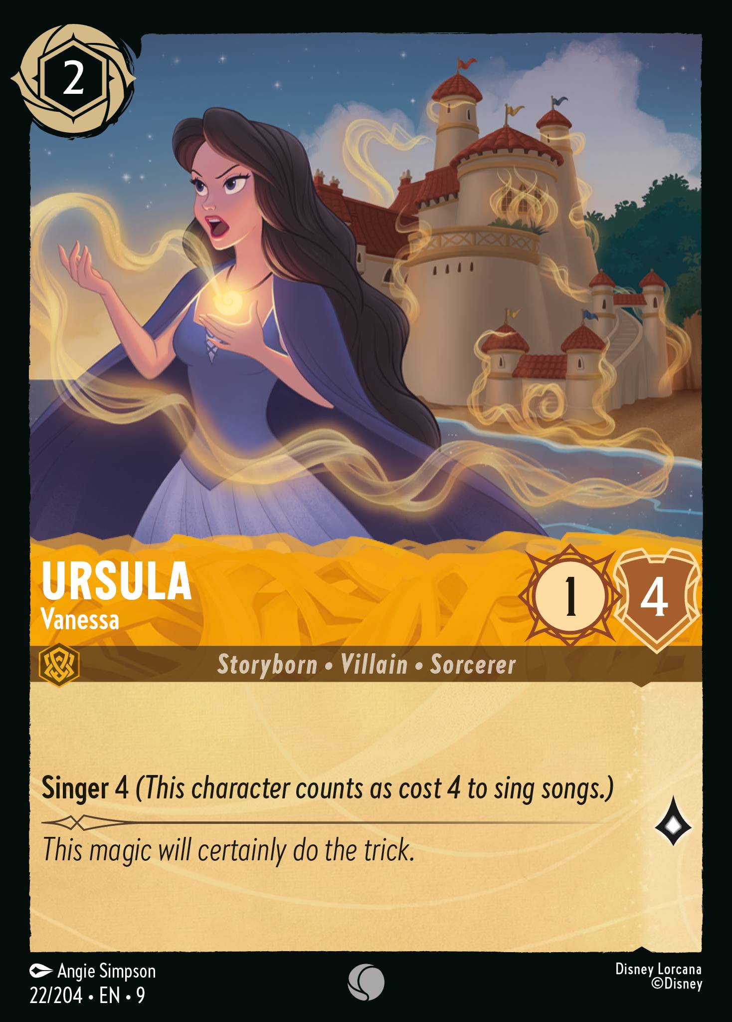 Disney Lorcana Fabled card #22 - Ursula - Vanessa (Non-Foil)