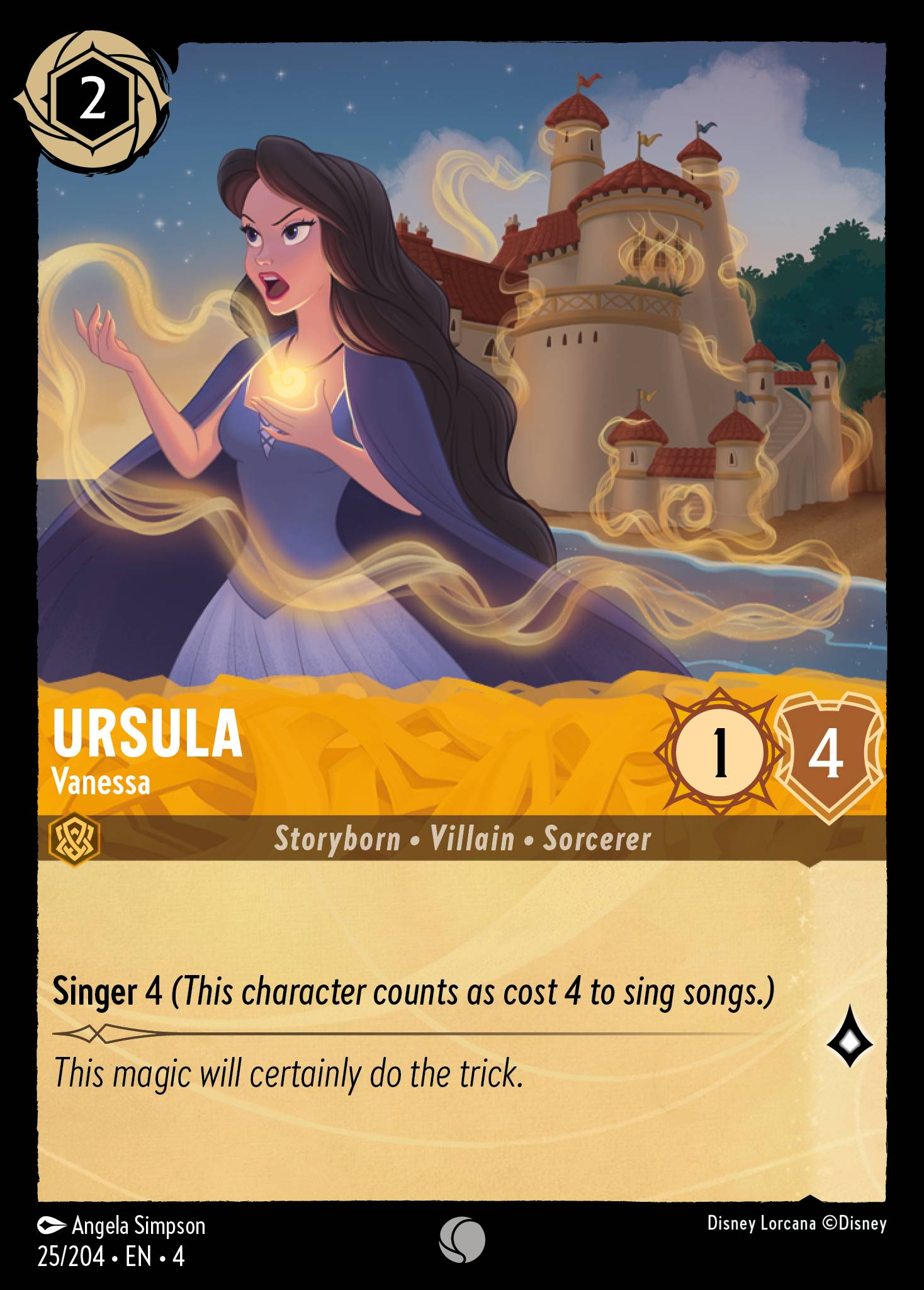 Disney Lorcana Ursula's Return card #25 - Ursula - Vanessa (Cold Foil)