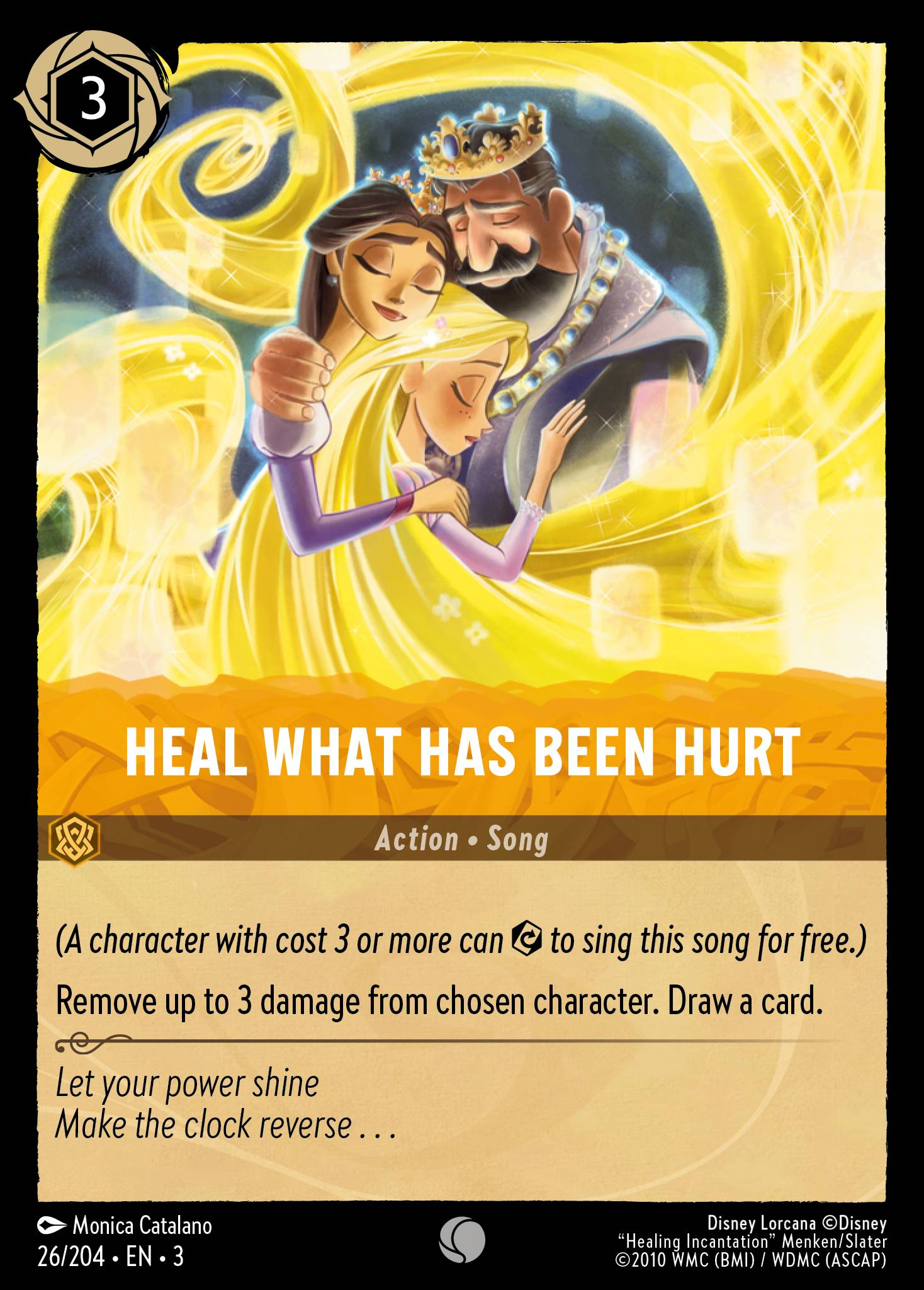 Disney Lorcana Into the Inklands card #26 - Heal What Has Been Hurt (Cold Foil)