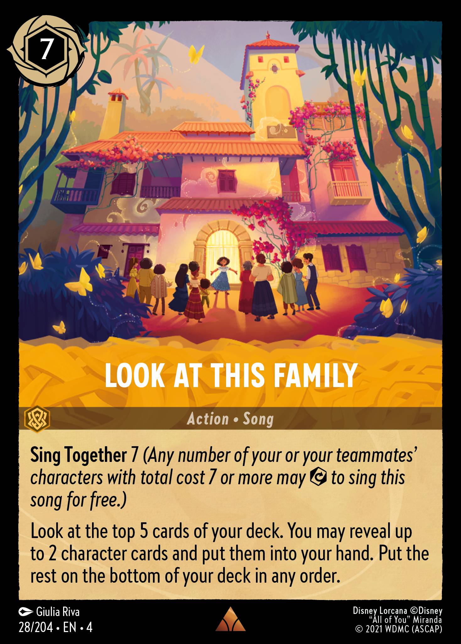 Disney Lorcana Ursula's Return card #28 - Look at This Family (Cold Foil)